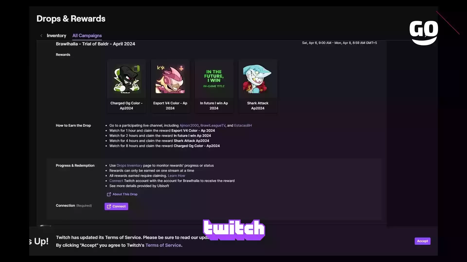 Twitch Drops раздают подарки для Brawlhalla в апреле 2024