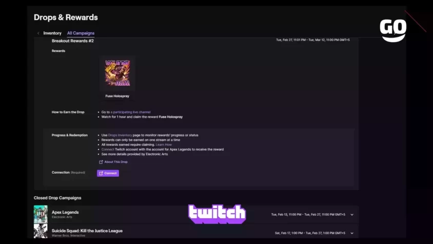 Игровые предметы Breakout Rewards #2 от Twitch Drops для Apex Legends Breakout Rewards #2