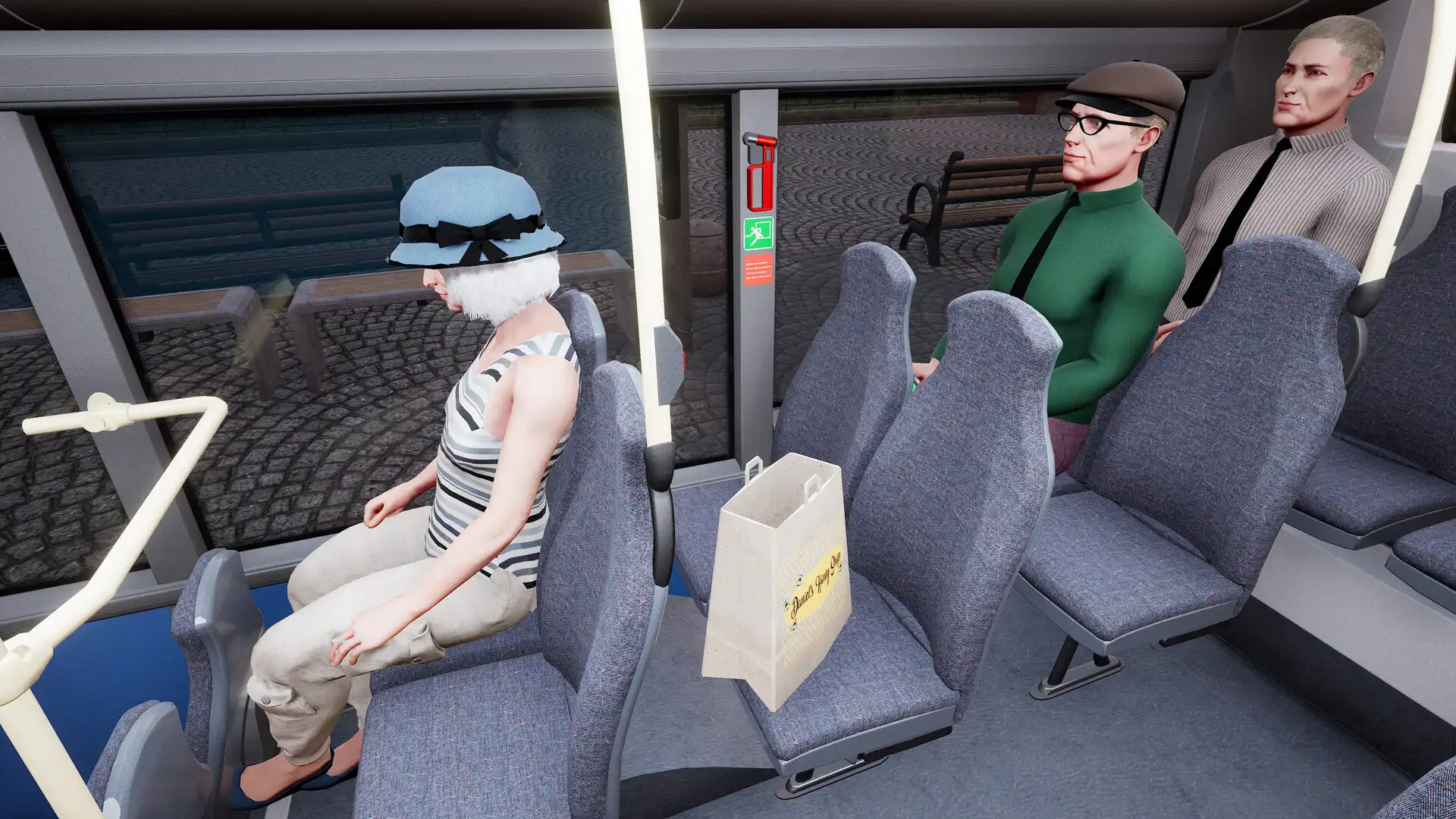 Пассажиры в салоне автобуса в Bus Simulator 21