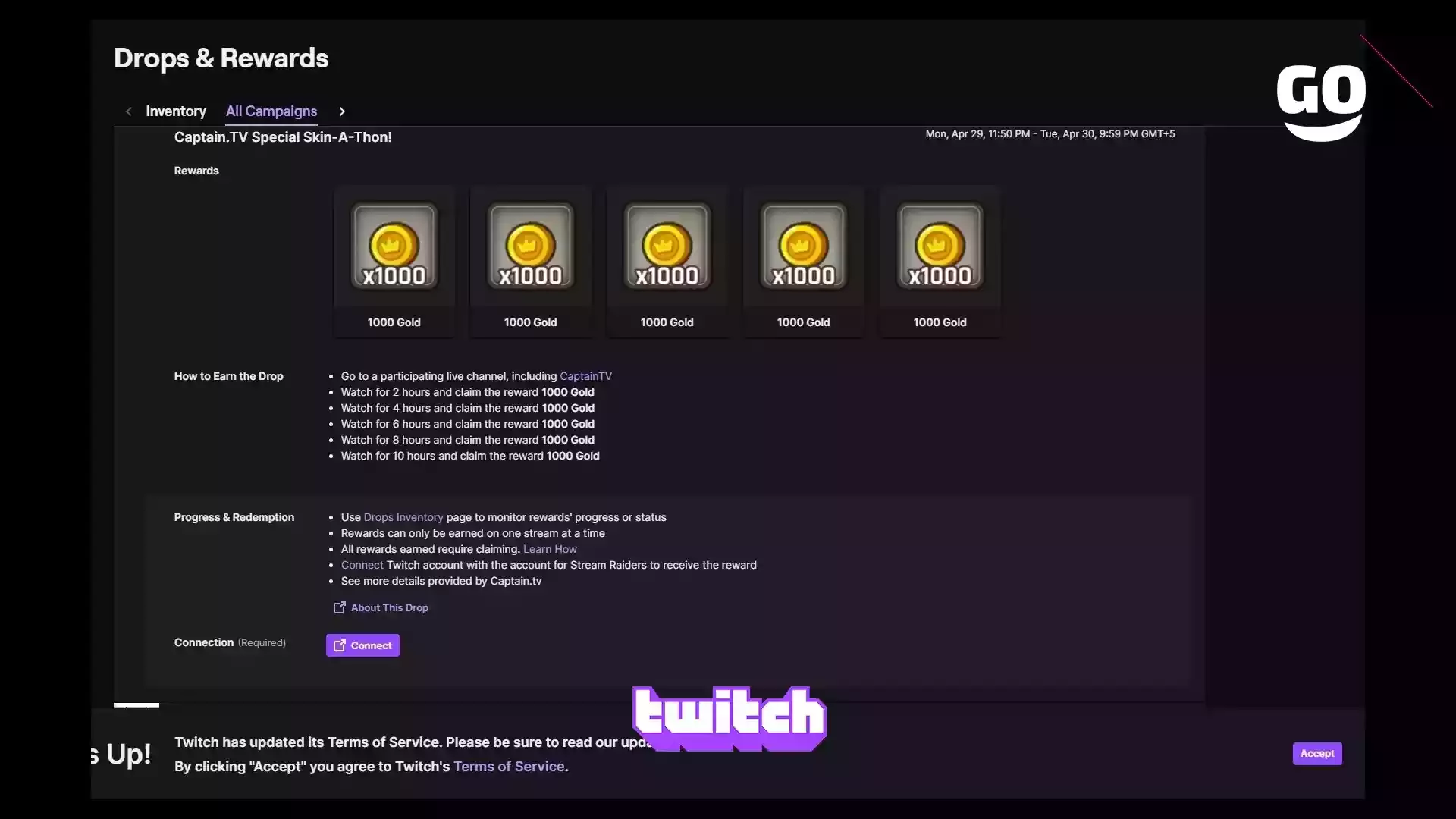 Twitch Drops Подарки Captain.TV в Stream Raiders