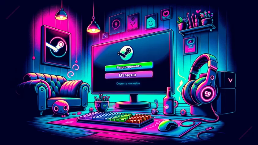Смена имени в Steam