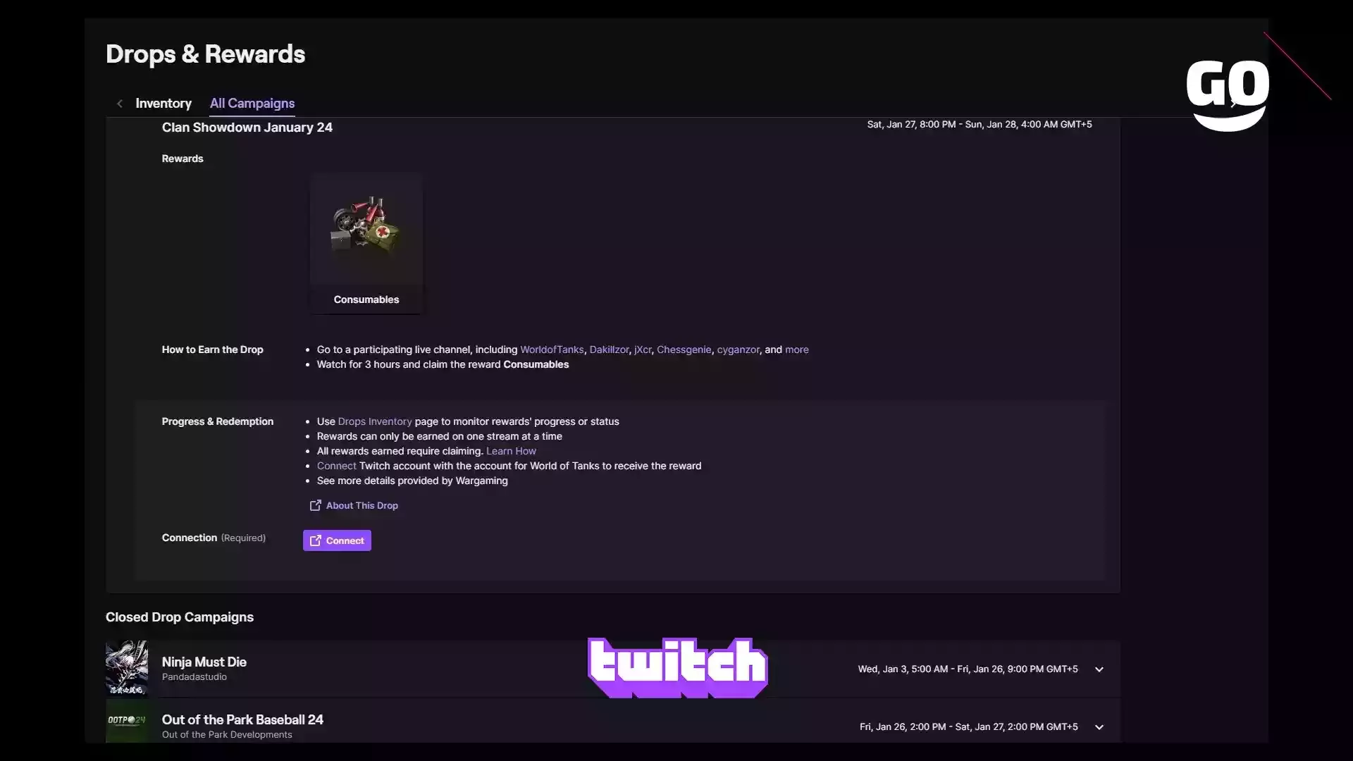 Уникальные бонусы Twitch Drops за Clan Showdown 24 января в World of Tanks