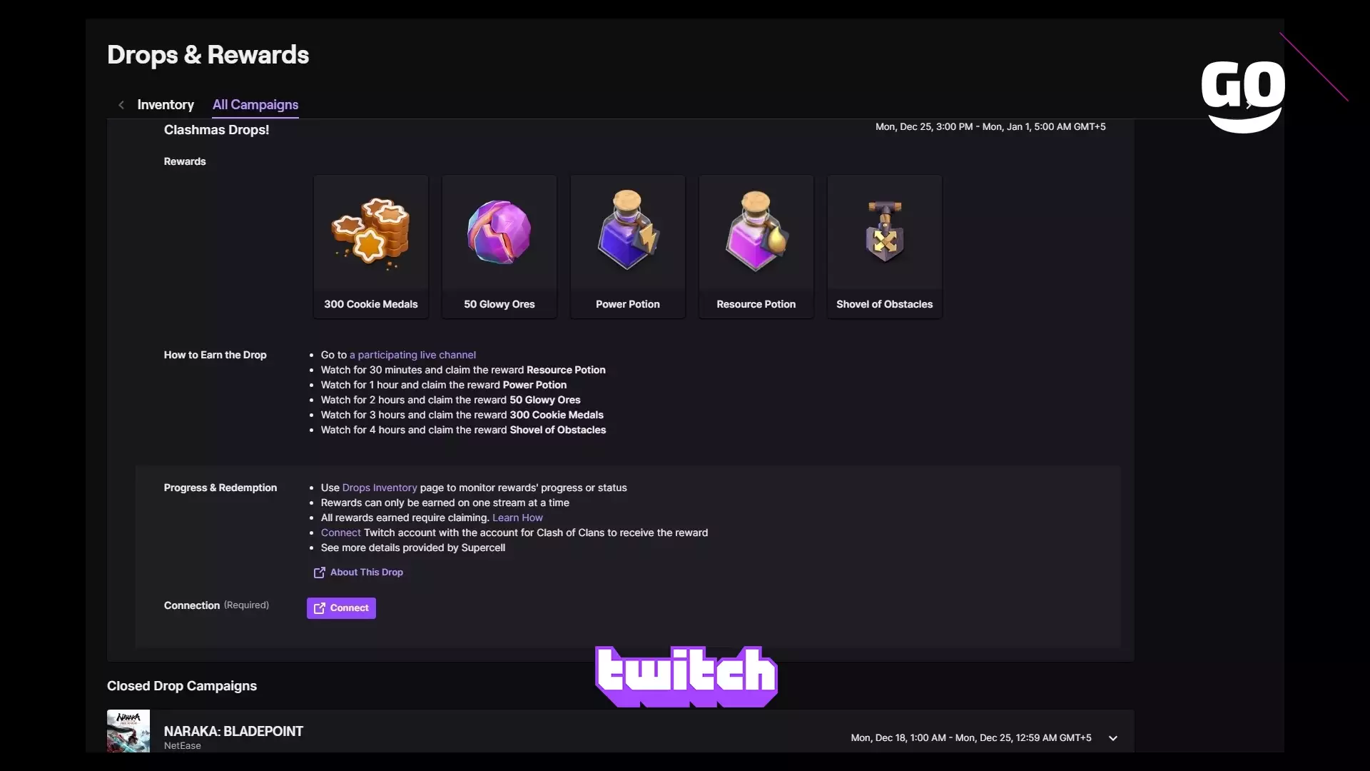 Бесплатные игровые бонусы Clashmas Drops от Twitch в Clash of Clans