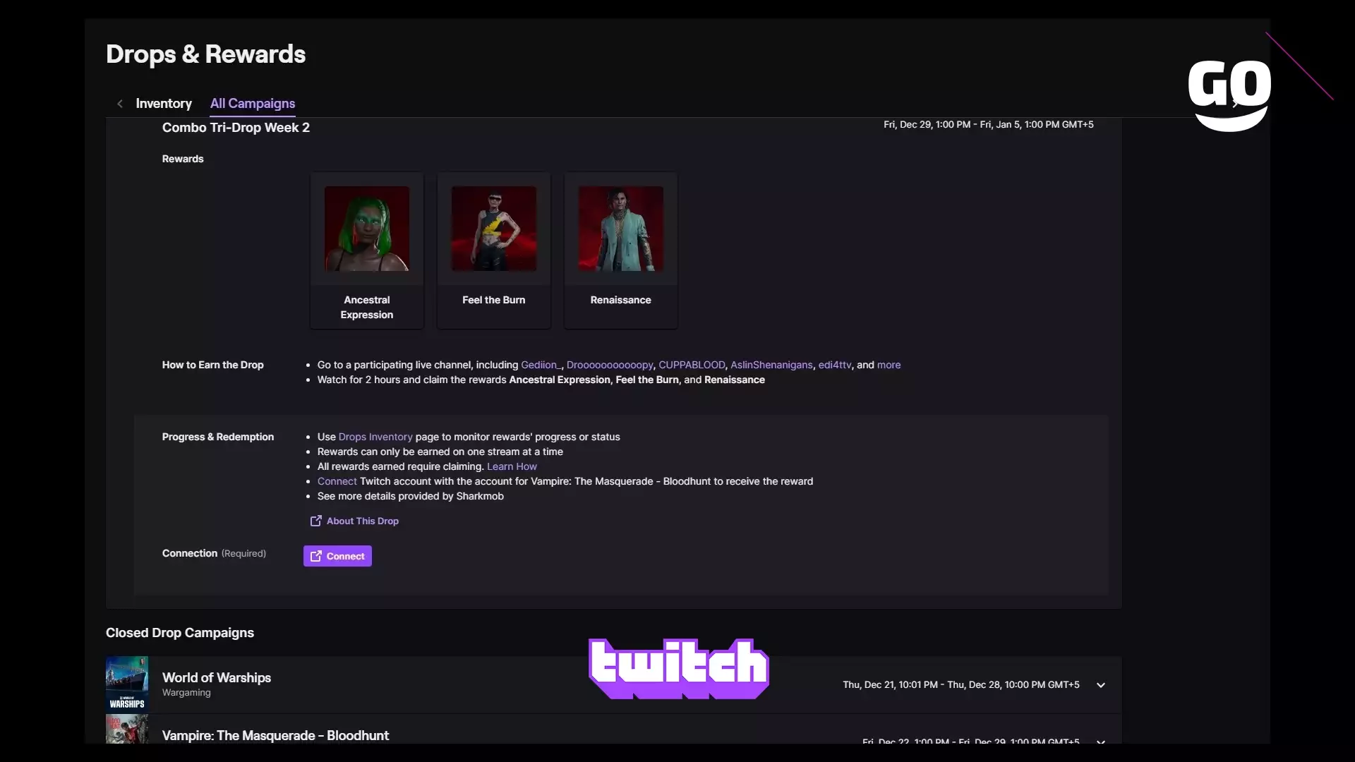 Неделя тройных бонусов Twitch: 2-я Серия для Vampire: The Masquerade — Bloodhunt
