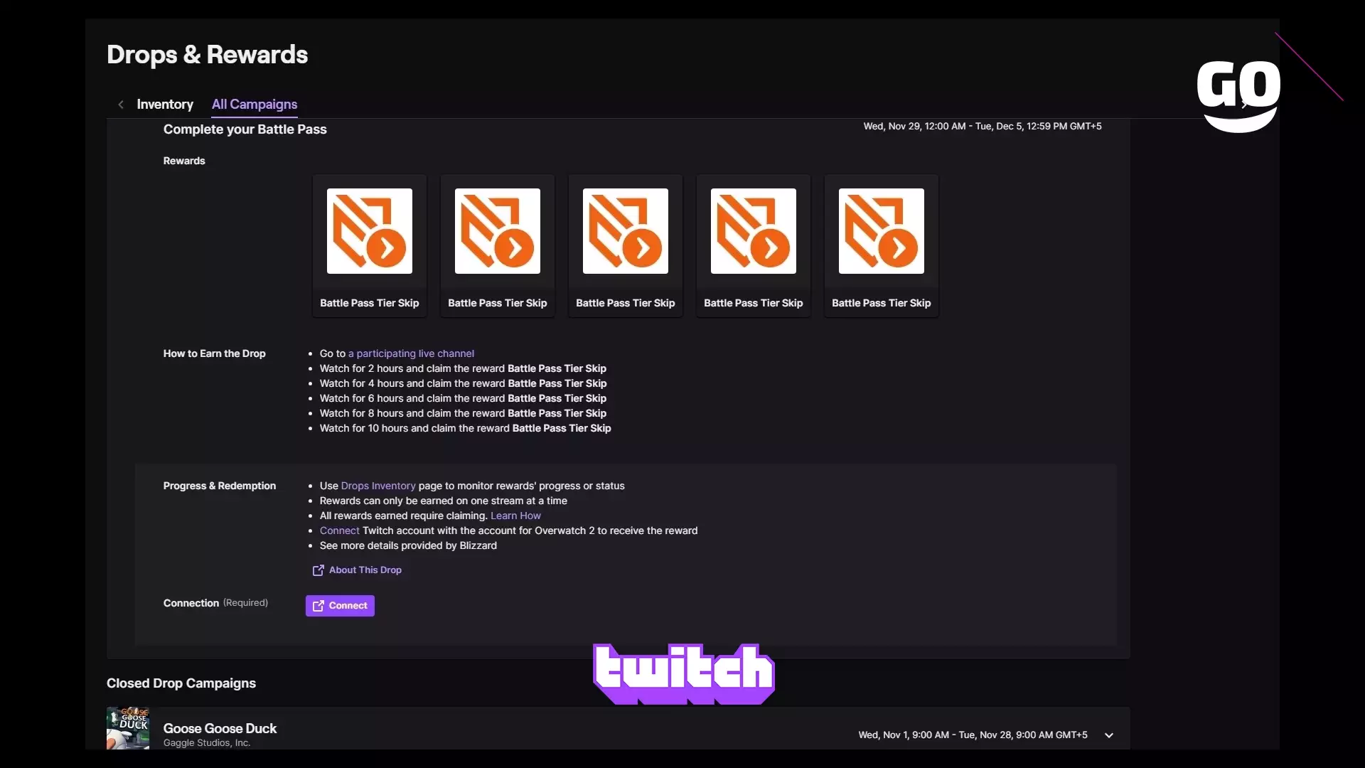 Twitch Drops: Получите ускорение в Battle Pass для Overwatch 2