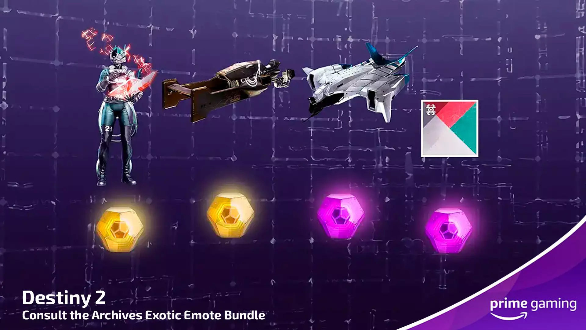 Prime Gaming: Consult the Archives Exotic Emote Bundle для Destiny 2