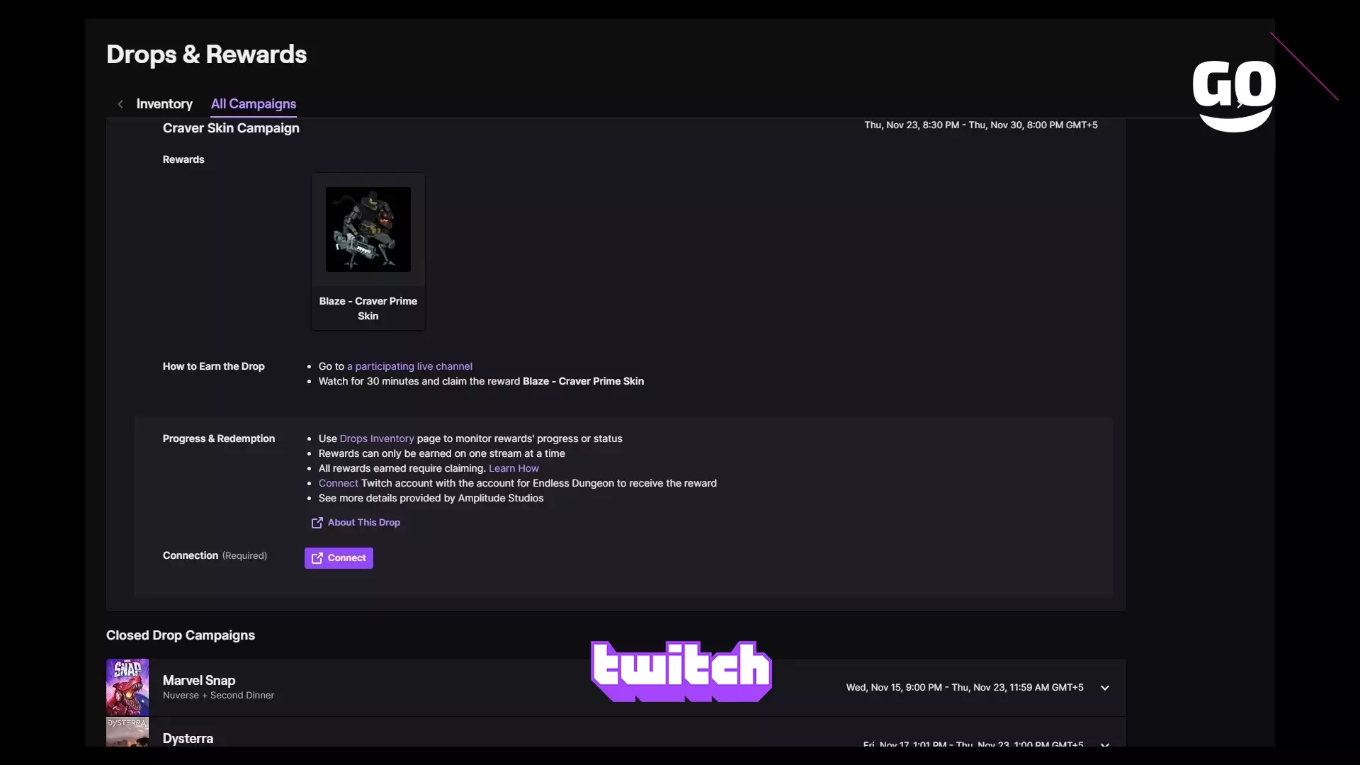 Специальная кампания обликов Craver на Twitch для Endless Dungeon