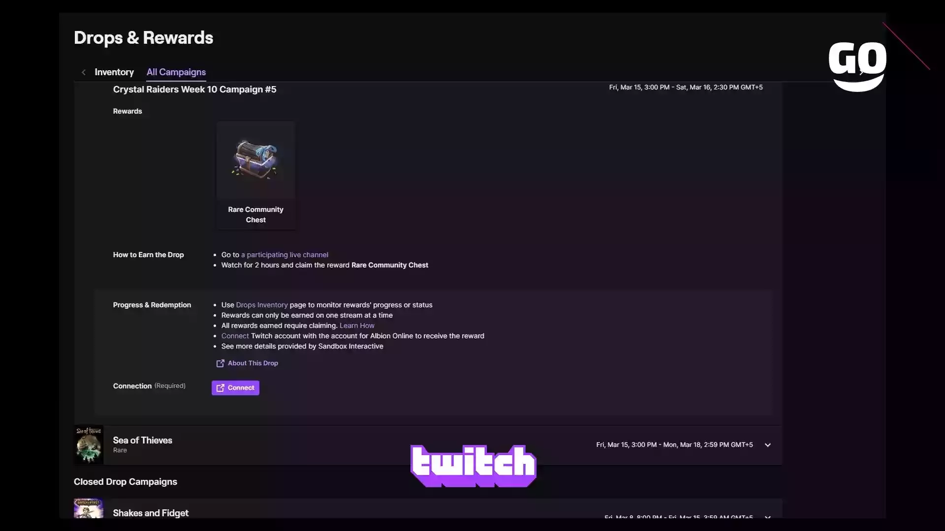 Бонусы от Twitch Drops: неделя Crystal Raiders, кампания №5 для Albion Online