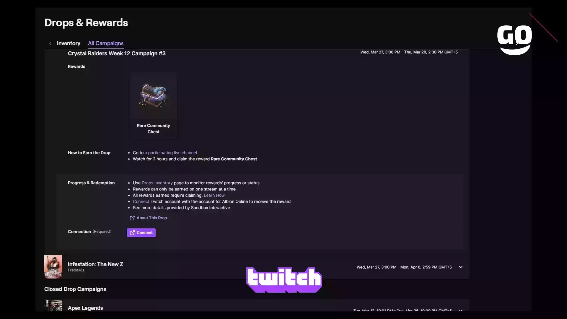 Получи игровые подарки от Twitch Drops: Crystal Raiders на 12 неделе кампании №3 в Albion Online