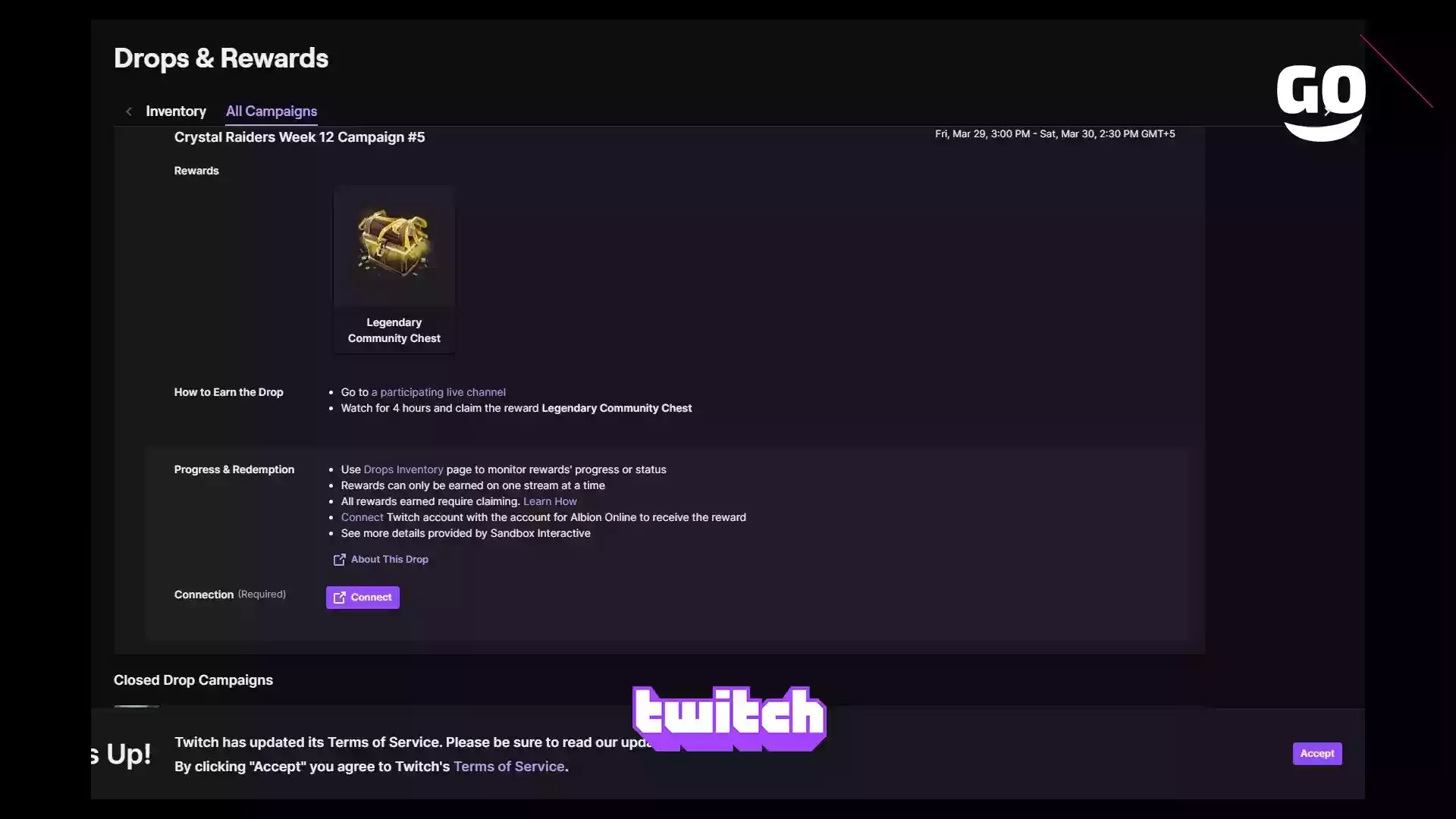 Twitch Drops: Неделя Crystal Raiders 12 кампания №5 в Albion Online