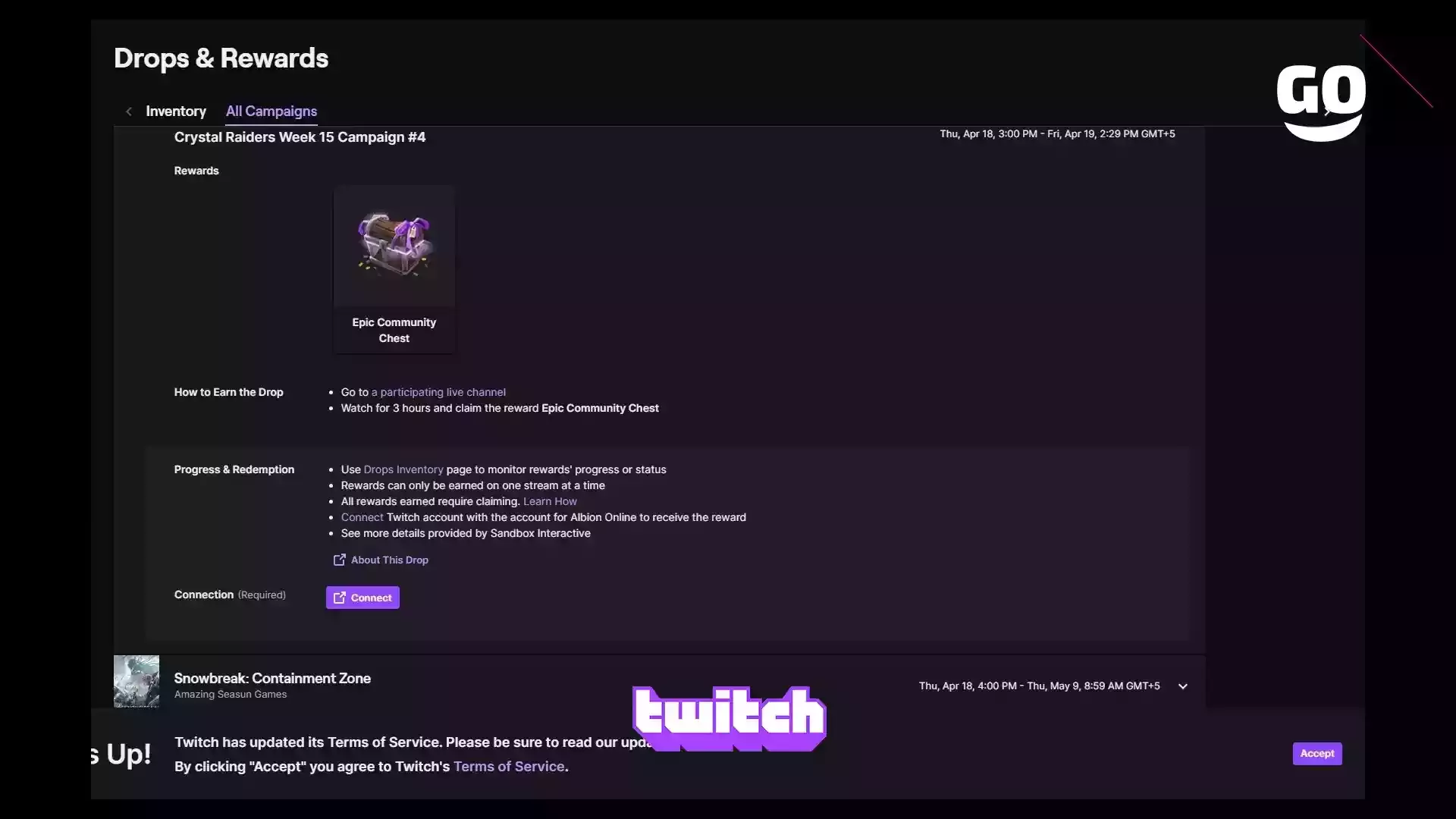 Twitch Drops: неделя кампании Crystal Raiders, часть 15, #4 для Albion Online