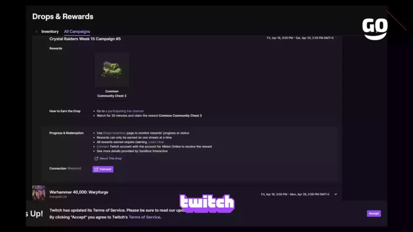 Получай игровые бонусы за кампанию Crystal Raiders неделя 15 от Twitch Drops Crystal Raiders Week 15 Campaign #5