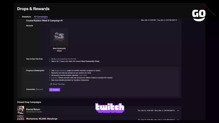 Эксклюзивные подарки Crystal Raiders от Twitch Drops для фанатов Albion Online Crystal Raiders Week 9 Campaign #1