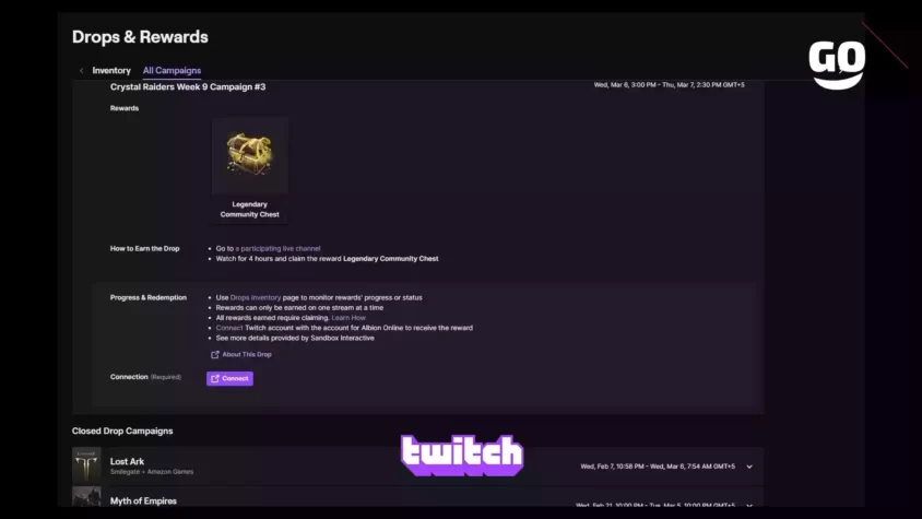 Игровые предметы Crystal Raiders Week 9 Campaign #3 от Twitch Drops Crystal Raiders Week 9 Campaign #3
