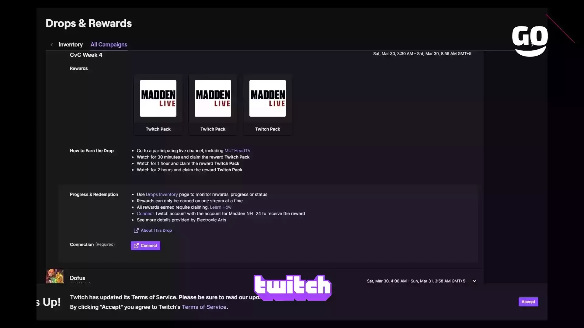 Twitch Drops вознаграждает игроков Madden NFL 24 за Week 4
