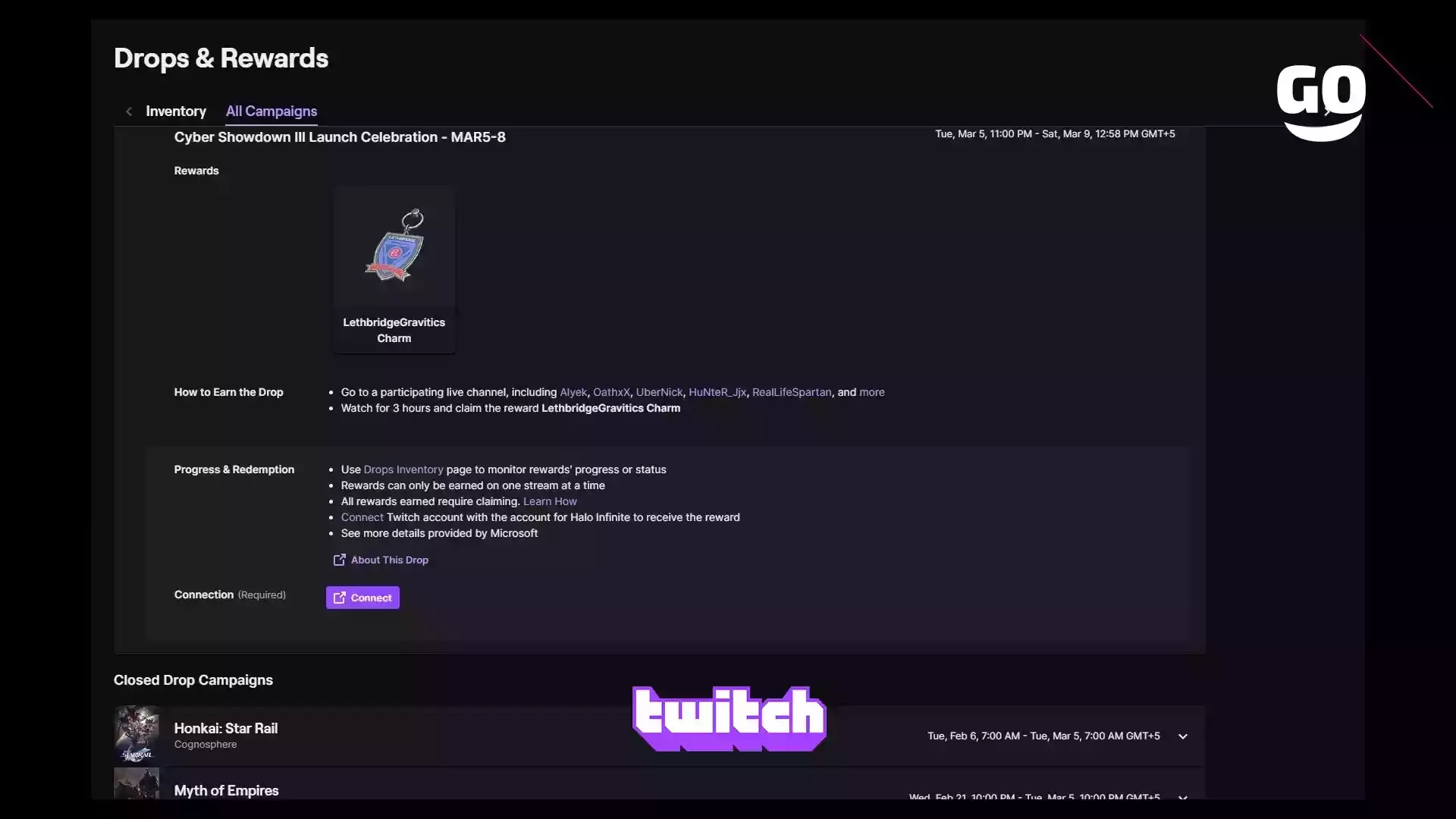Twitch Drops бонусы Cyber Showdown III — MAR5-8 для Halo Infinite