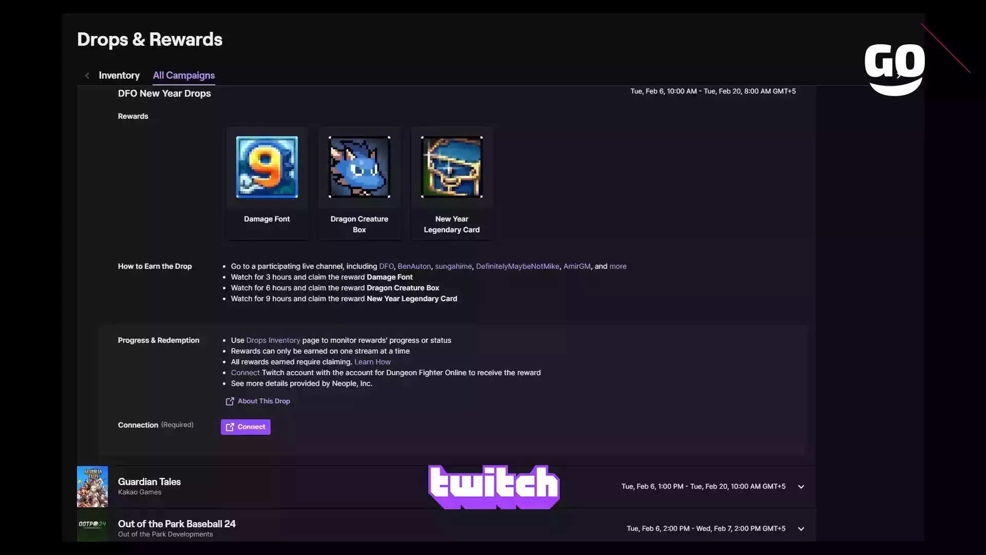 Twitch Drops предлагает новогодние подарки для Dungeon Fighter Online