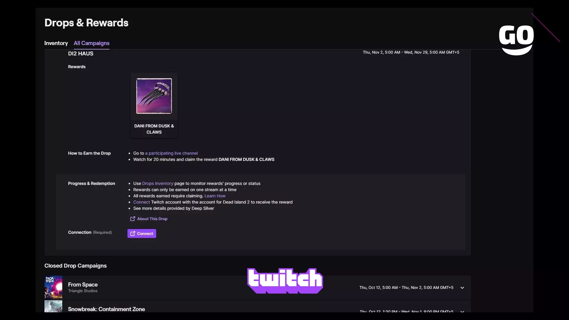 Скорее на Twitch за эксклюзивными подарками DI2 HAUS в Dead Island 2!