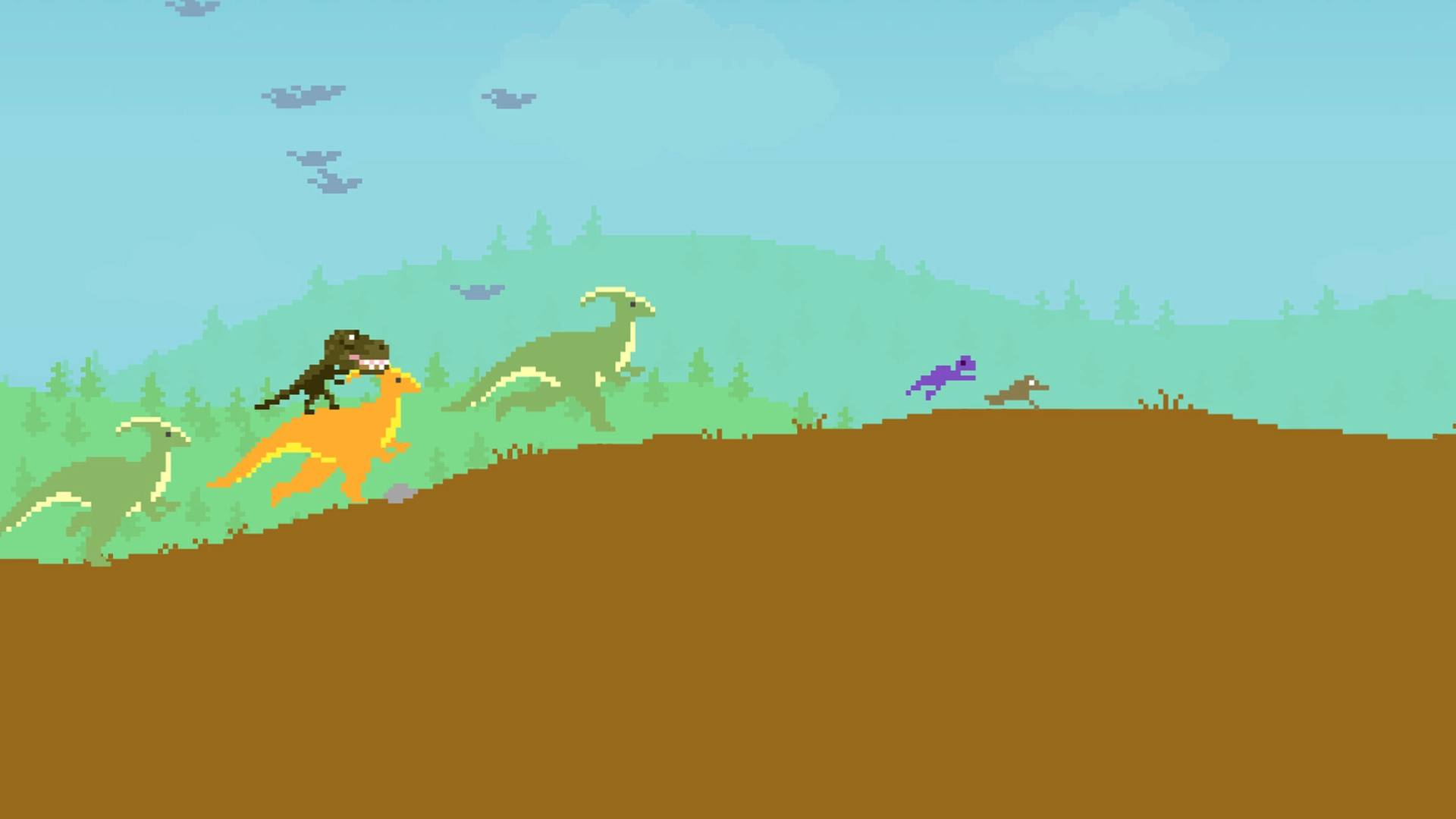 Гонка динозавров в Dino Run DX