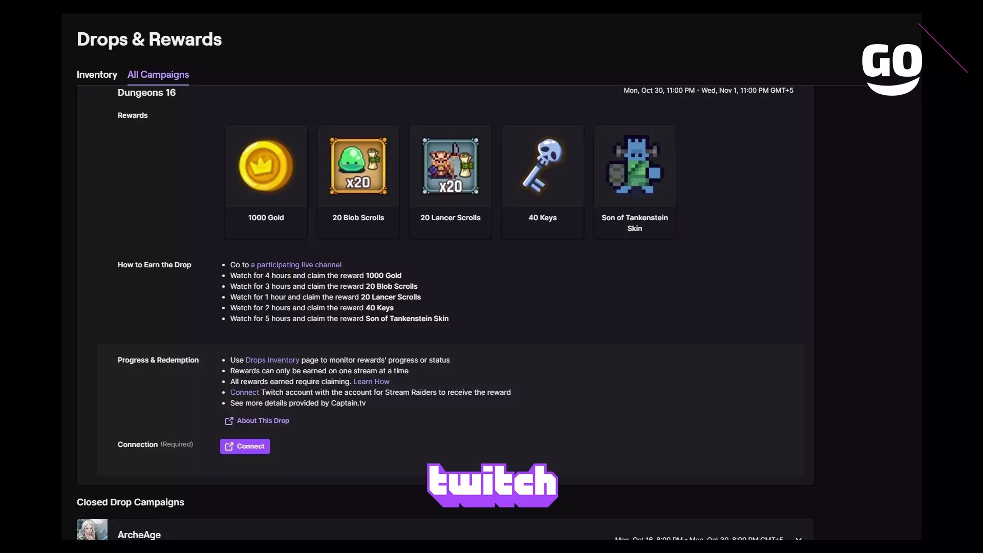 Зацени новые бонусы Dungeons 16 в Stream Raiders с Twitch Drops
