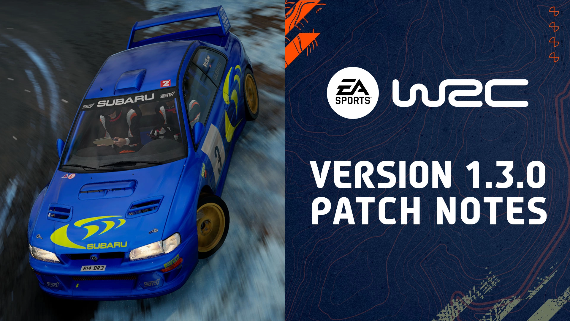 Обновление EA SPORTS™ WRC 1.3.0: Улучшения и исправления багов