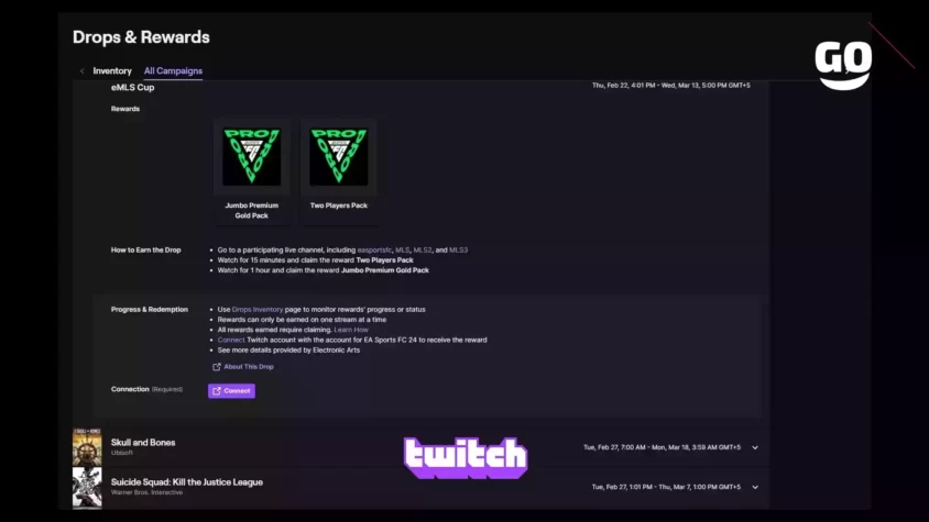 Игровые бонусы eMLS Cup через Twitch Drops eMLS Cup