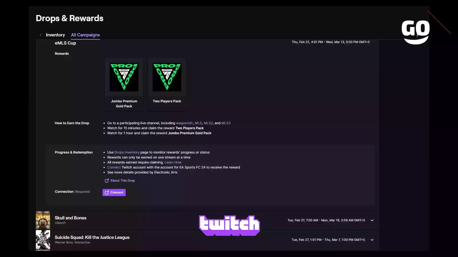Получи уникальные игровые бонусы на eMLS Cup через Twitch Drops для EA Sports FC 24