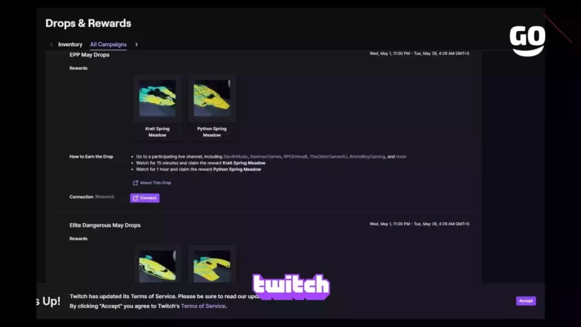 Пак игровых предметов Майские Сюрпризы от Twitch Drops EPP May Drops