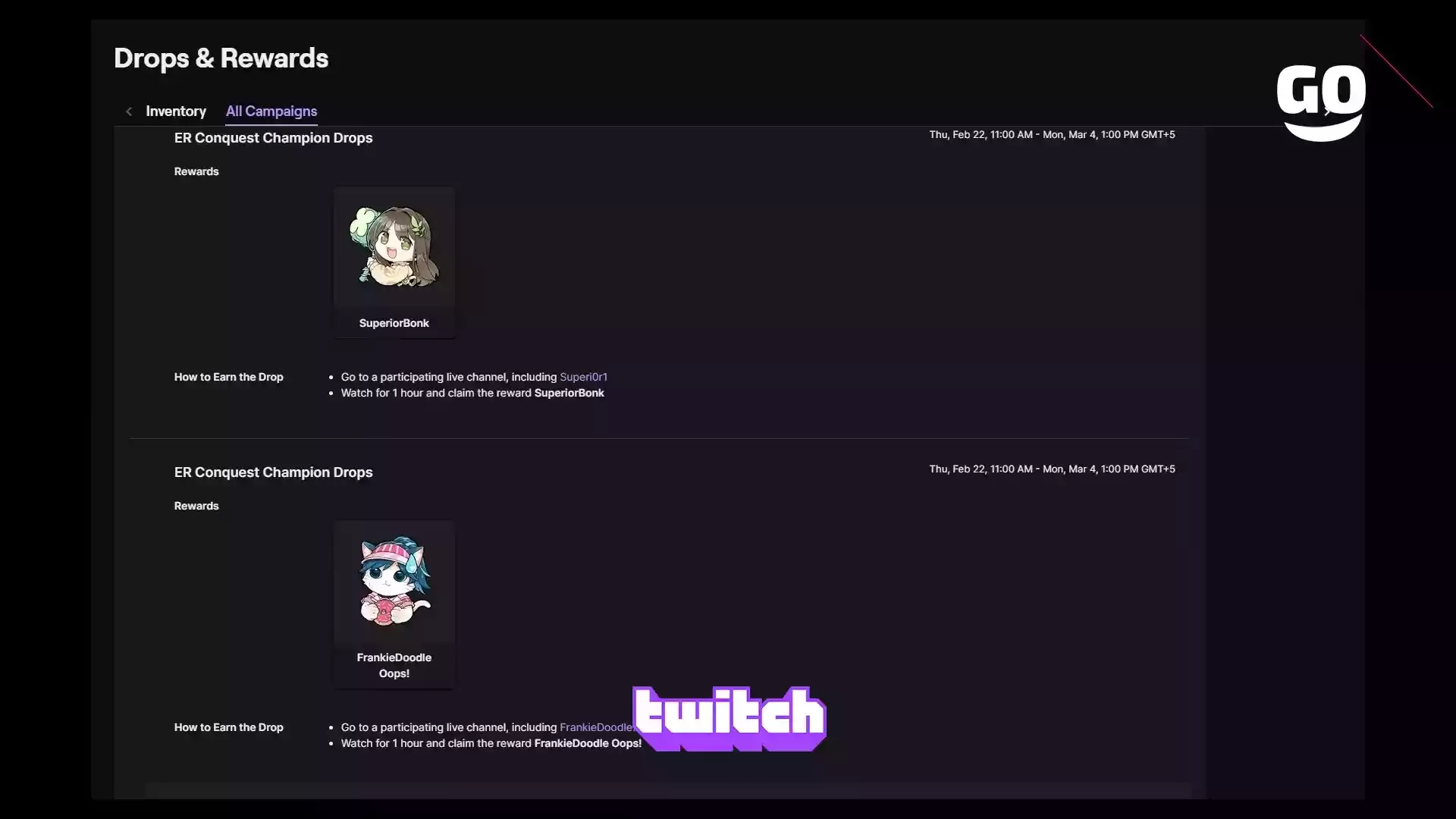 Подарки от Twitch Drops: ER Conquest Champion для фанатов Eternal Return