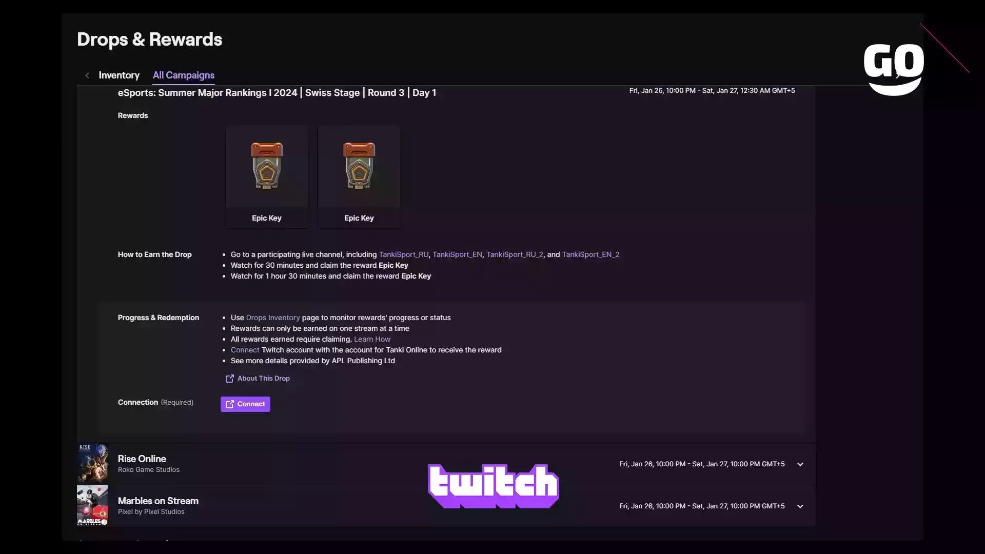 Специальные бонусы Twitch Drops для Tanki Online: eSports Summer Major 2024 | Швейцарский этап | Раунд 3 | День 1