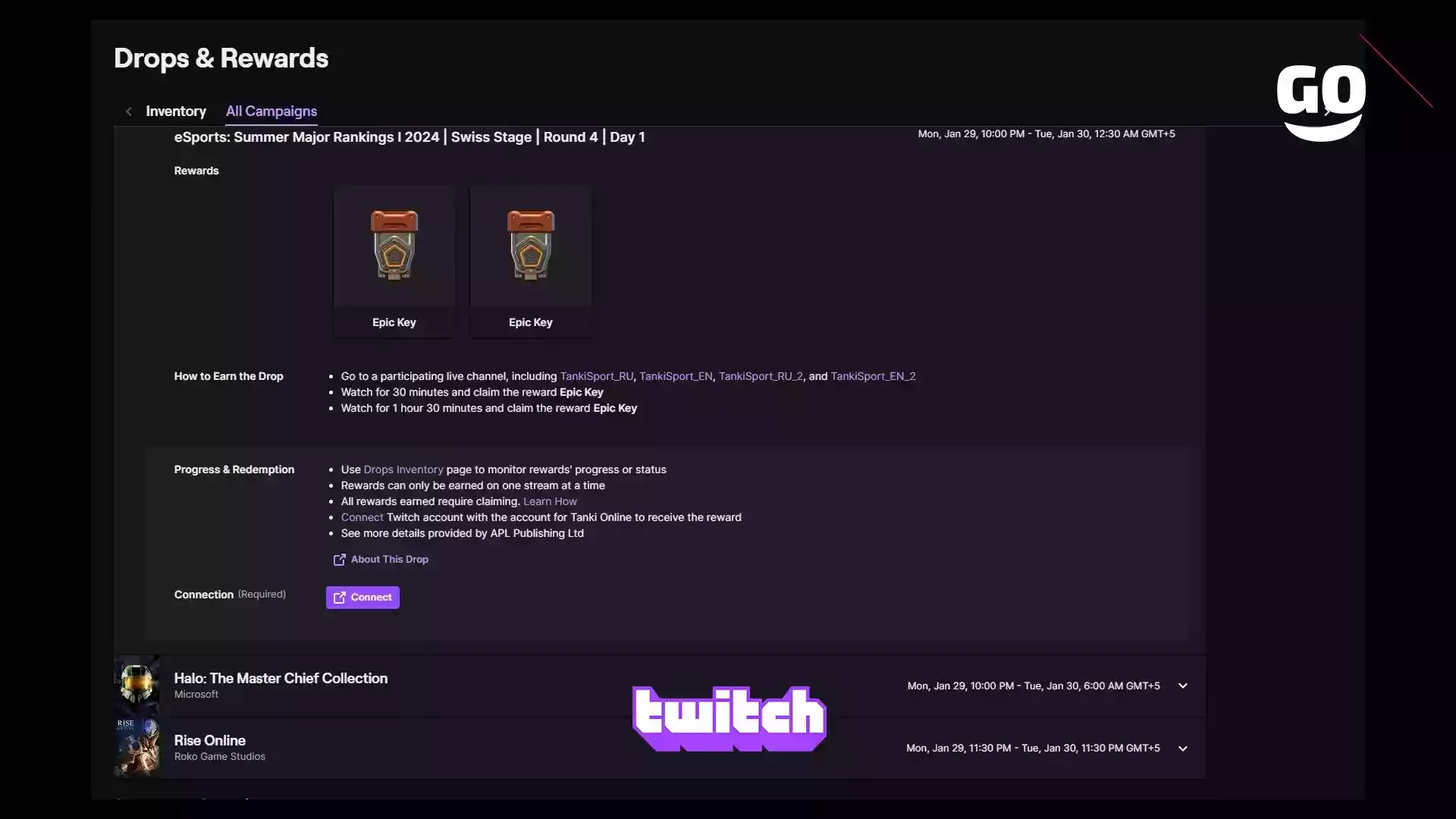 Twitch Drops: Летний Рейтинг Мейджора I 2024 | Швейцарский Этап | Раунд 4 | День 1 для Tanki Online