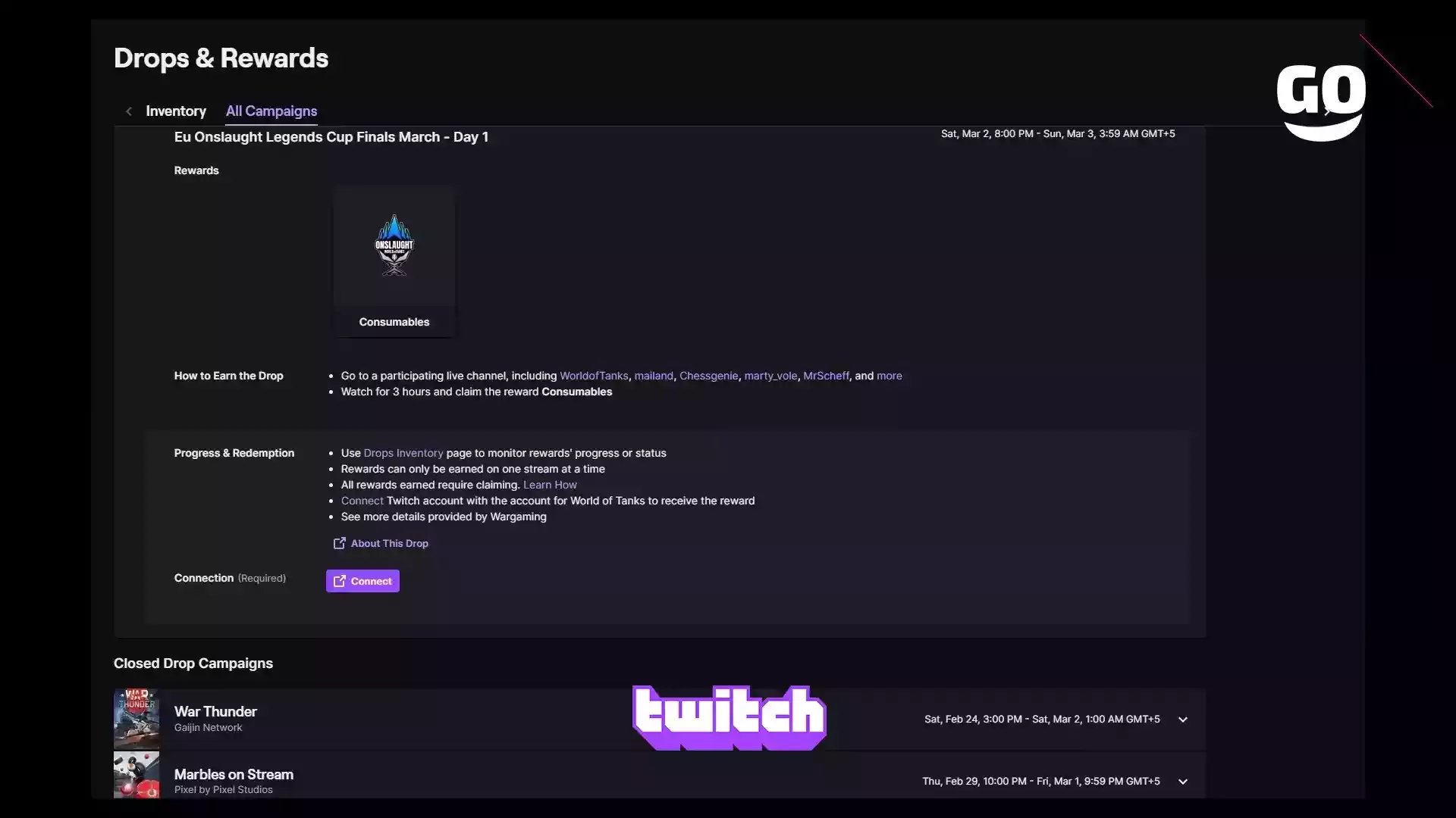 Получи бонусы Twitch Drops за просмотр финалов Eu Onslaught Legends Cup в World of Tanks