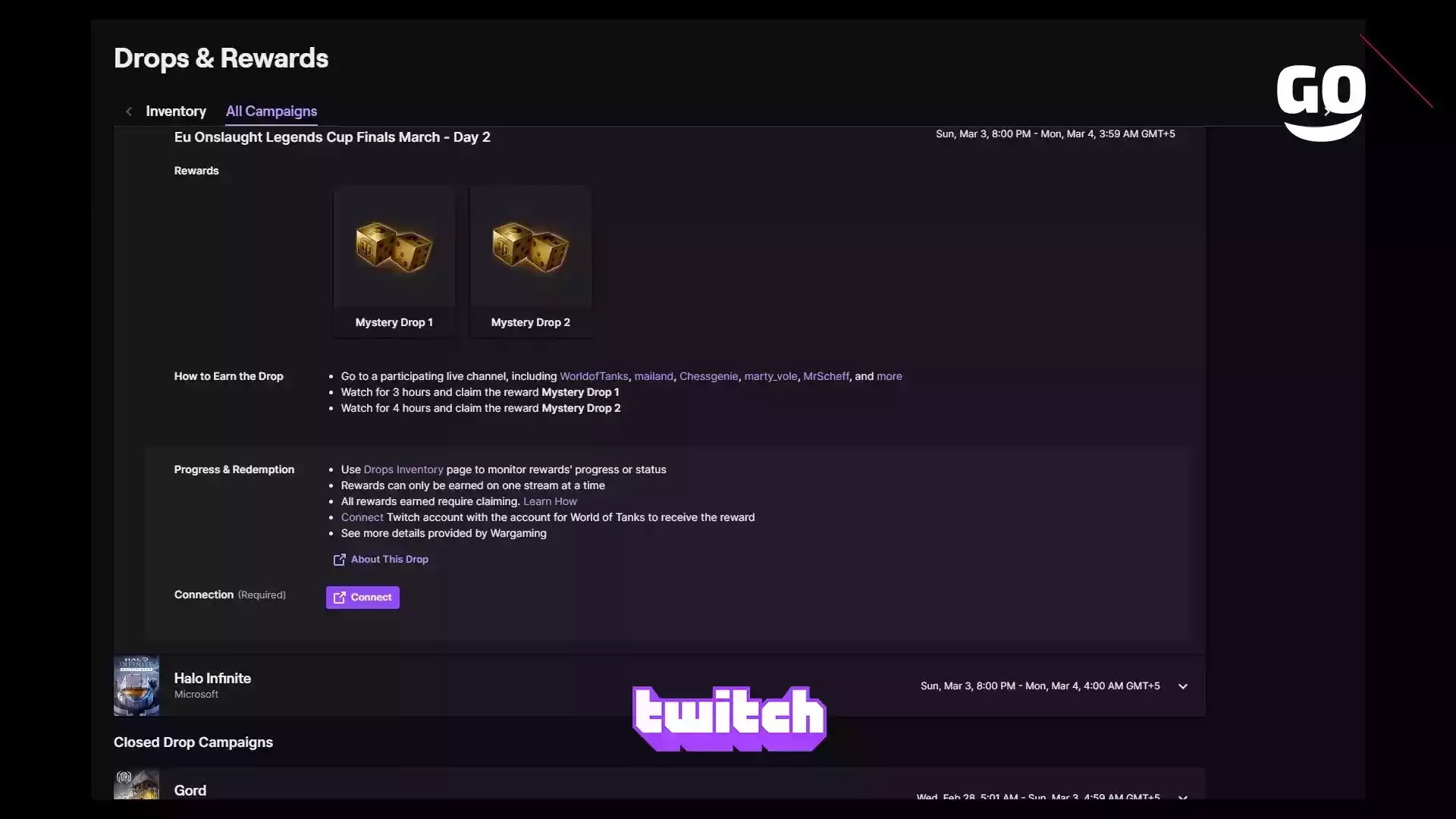Twitch Drops вознаграждения в финале Eu Onslaught Legends Cup мартовский день 2 для World of Tanks