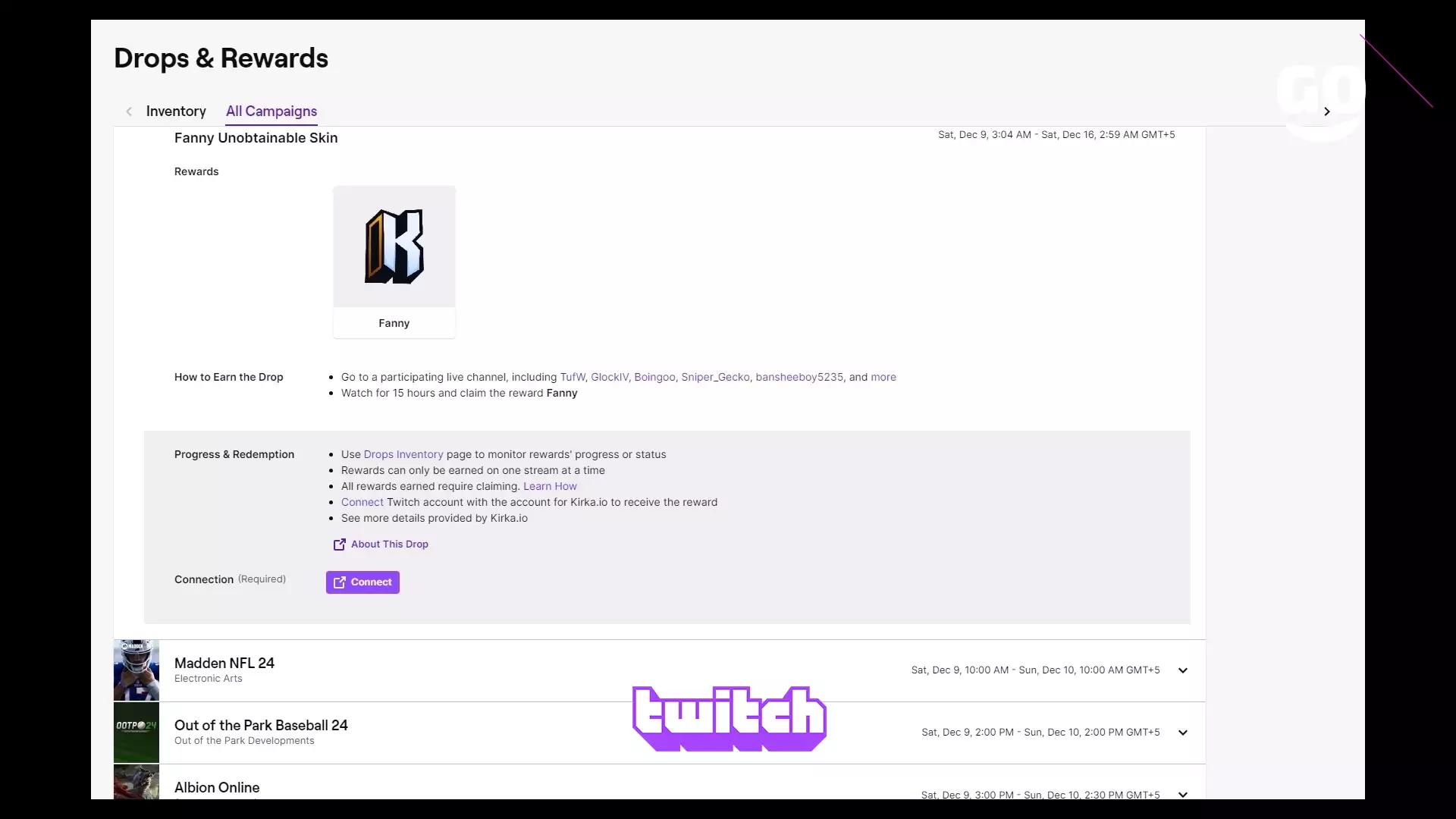 Новые бонусы на Twitch: Получите эксклюзивный облик Fanny для Kirka.io