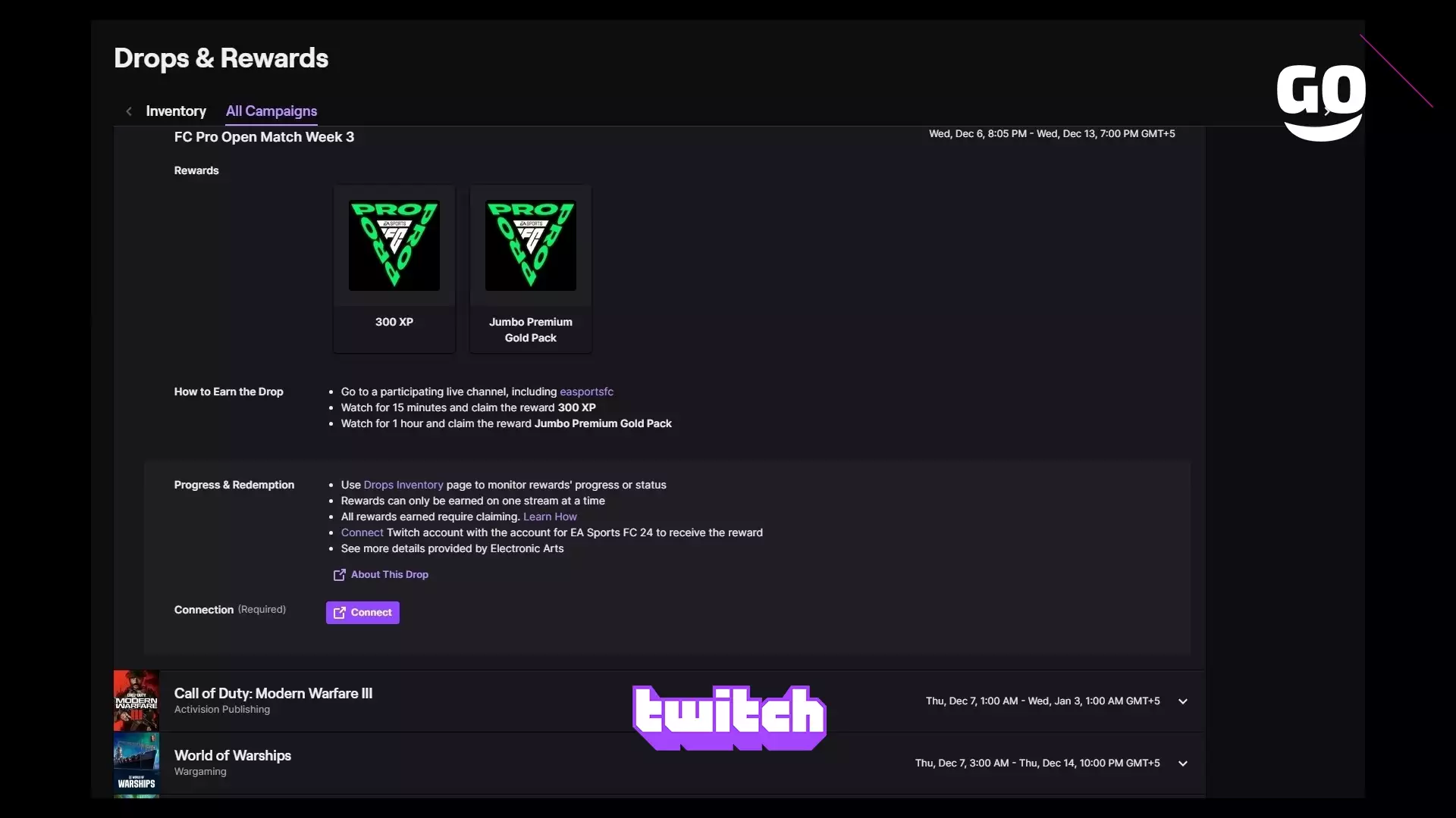Twitch Drops раздает FC Pro Open Match Week 3 для EA Sports FC 24