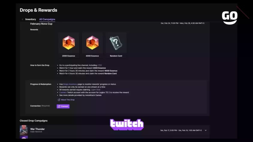 Игровые подарки February Nova Cup от Twitch Drops February Nova Cup