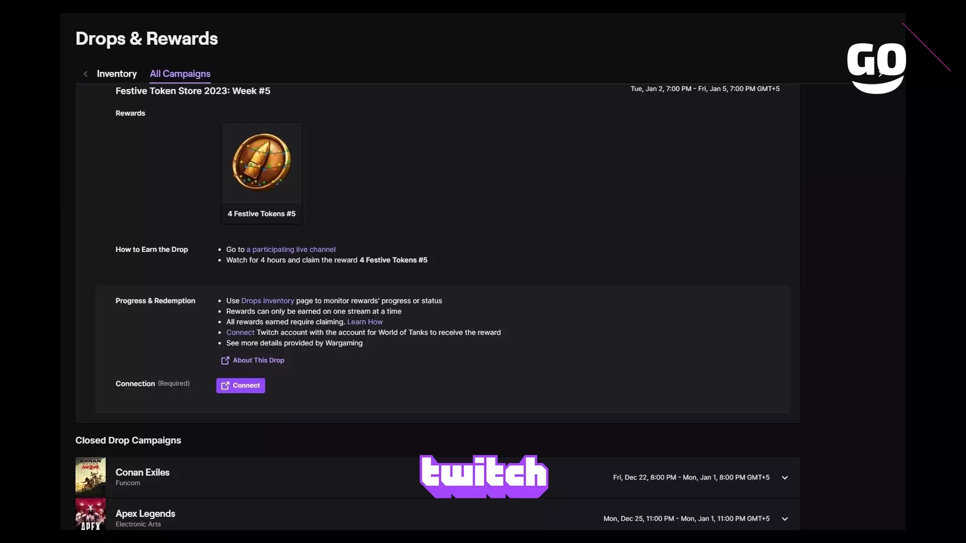 Twitch Drops: Праздничные Бонусы на Неделе №5 2023 года в World of Tanks