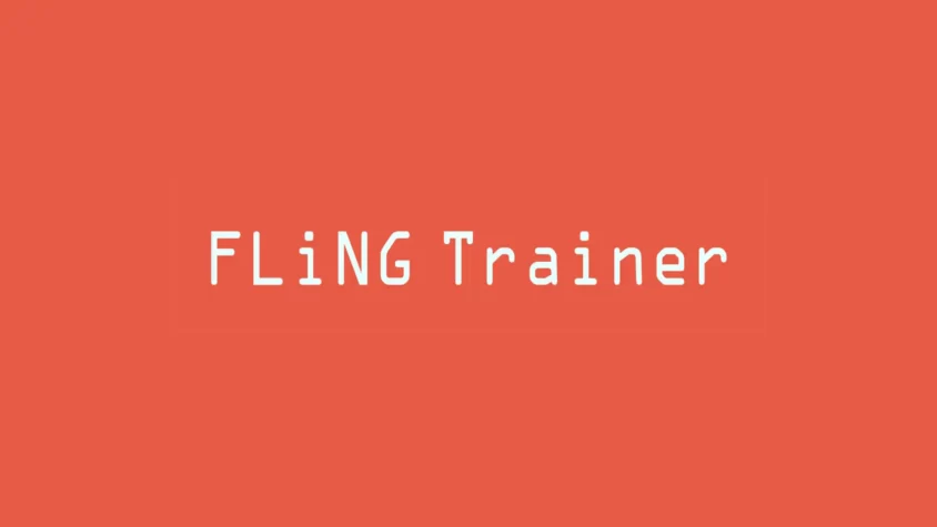 Логотип Fling Trainer Логотип Fling Trainer на красном фоне