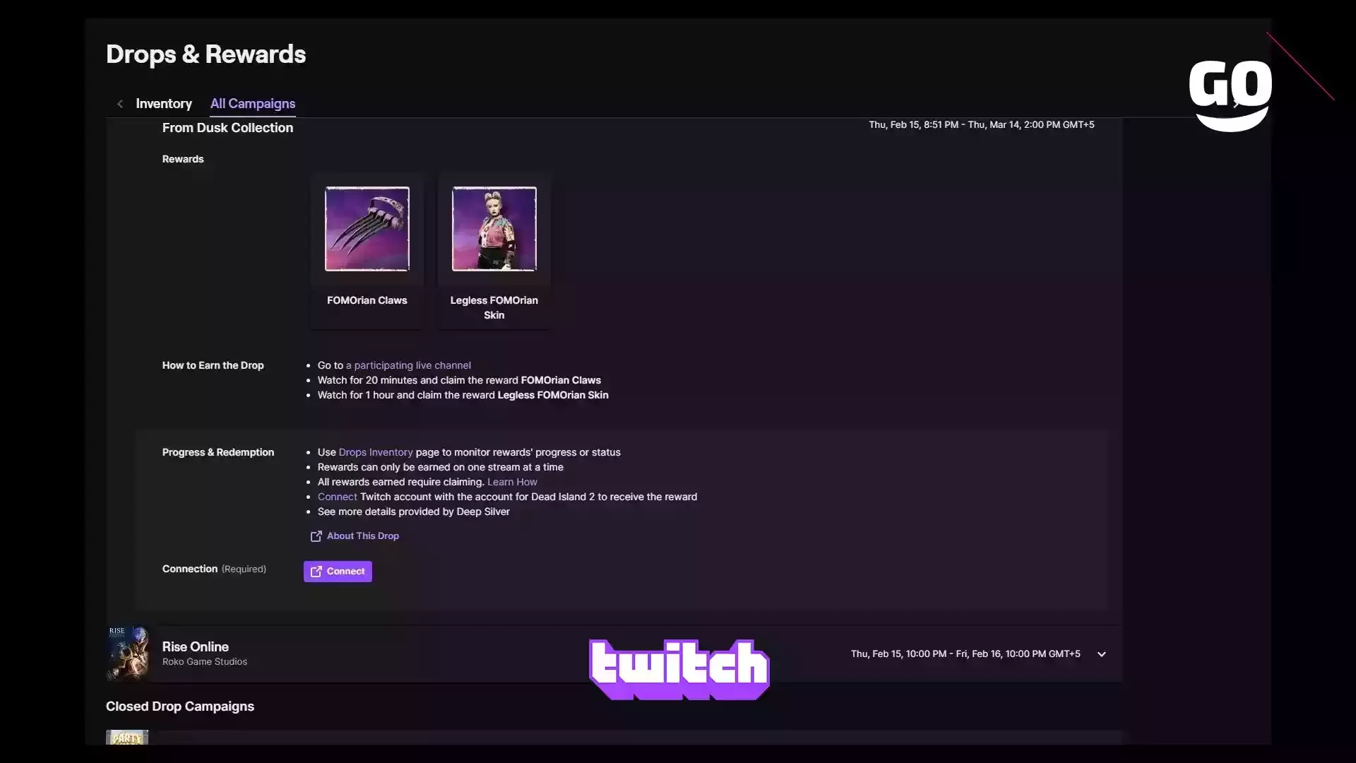Бесплатные предметы для игры From Dusk Collection с Twitch Drops для Dead Island 2