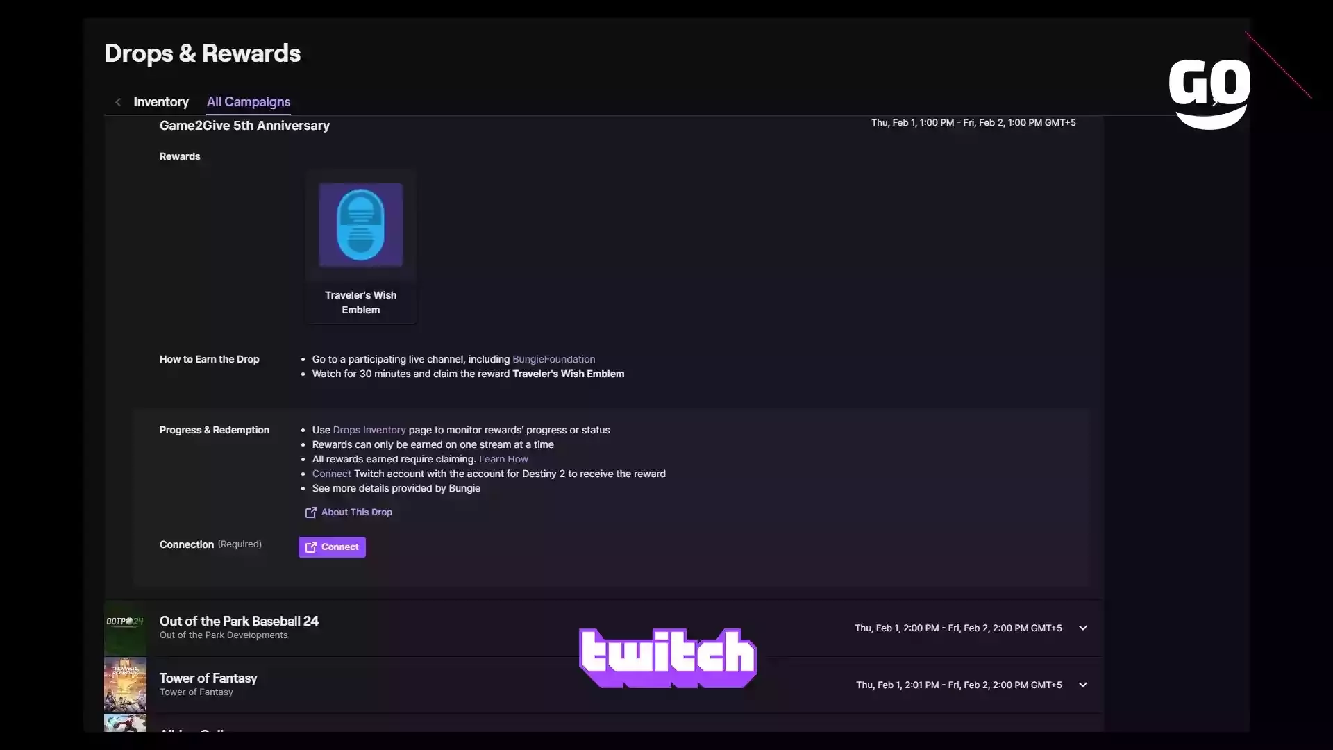 Twitch Drops отмечает 5-летие Game2Give с эксклюзивными бонусами для Destiny 2
