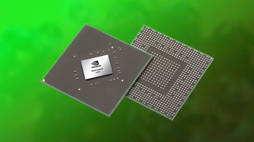 Видеокарта Nvidia GeForce 840M на белом фоне