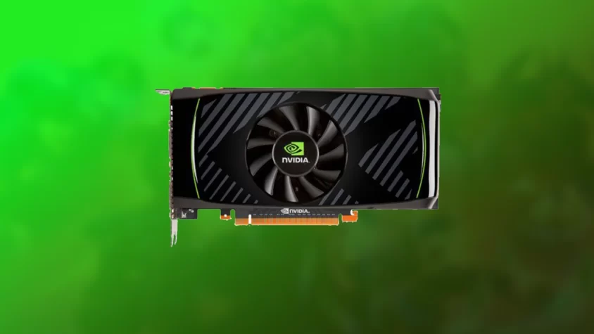 Видеокарта GeForce GTX 550 Ti на белом фоне