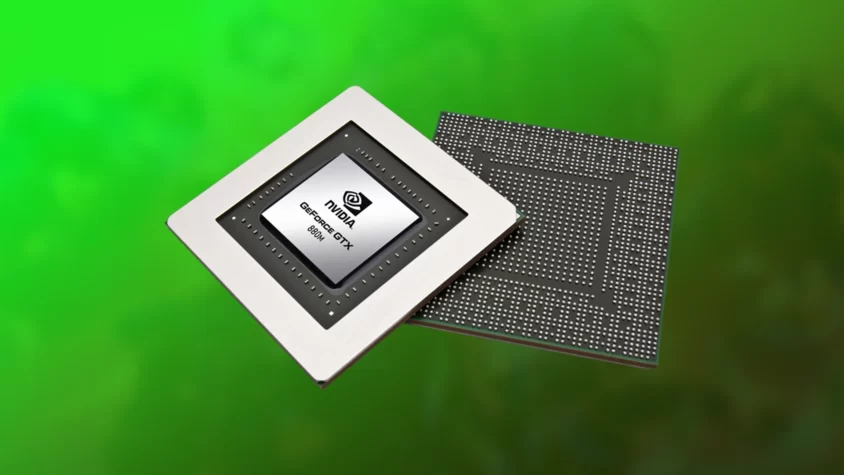 Видеокарта GeForce GTX 880M на белом фоне