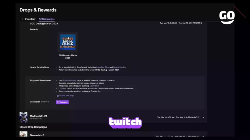 Подарки GGD Devlog март 2024 от Twitch Drops GGD Devlog March 2024