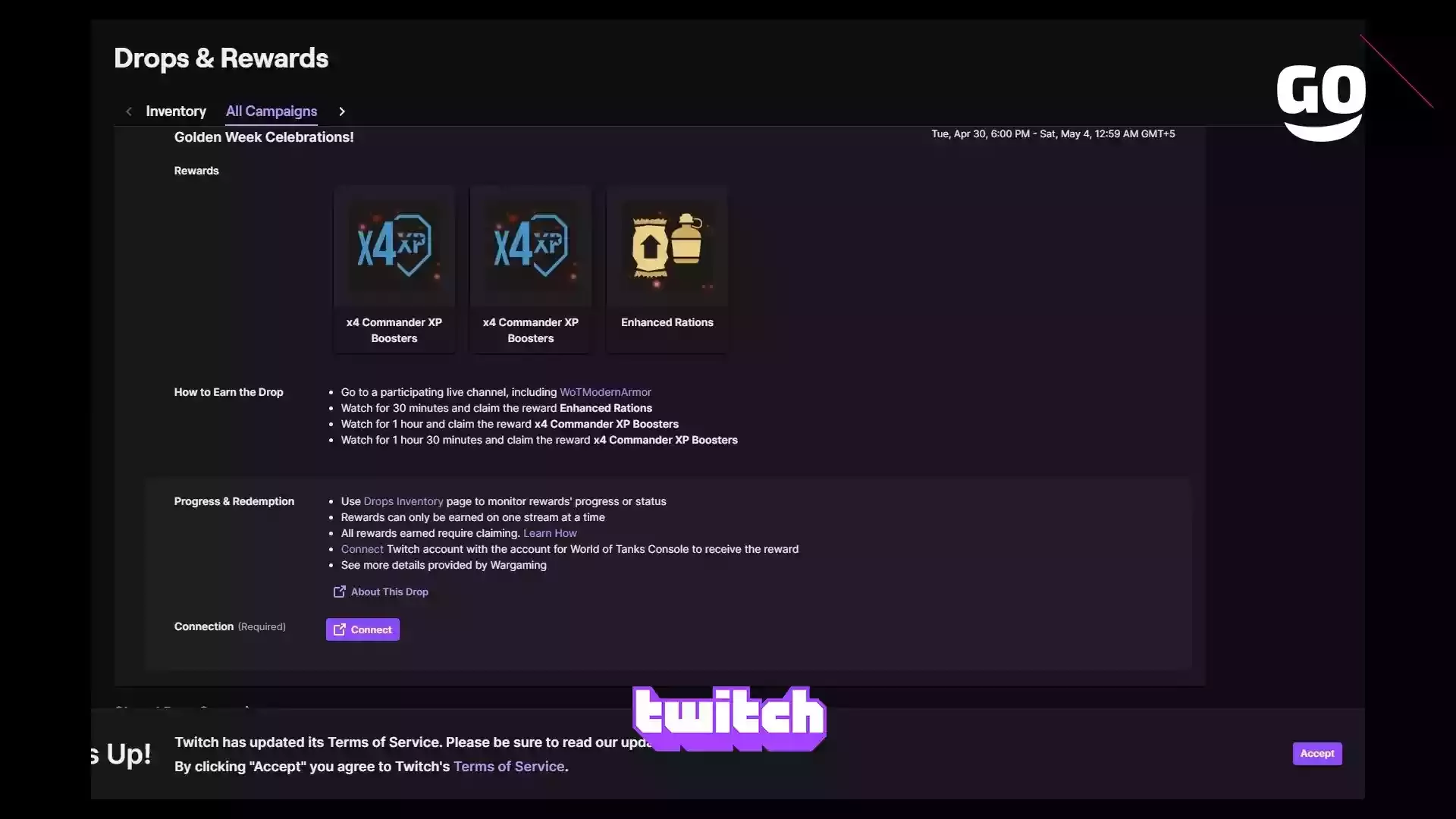 Празднуем Золотую неделю с Twitch Drops в World of Tanks Console