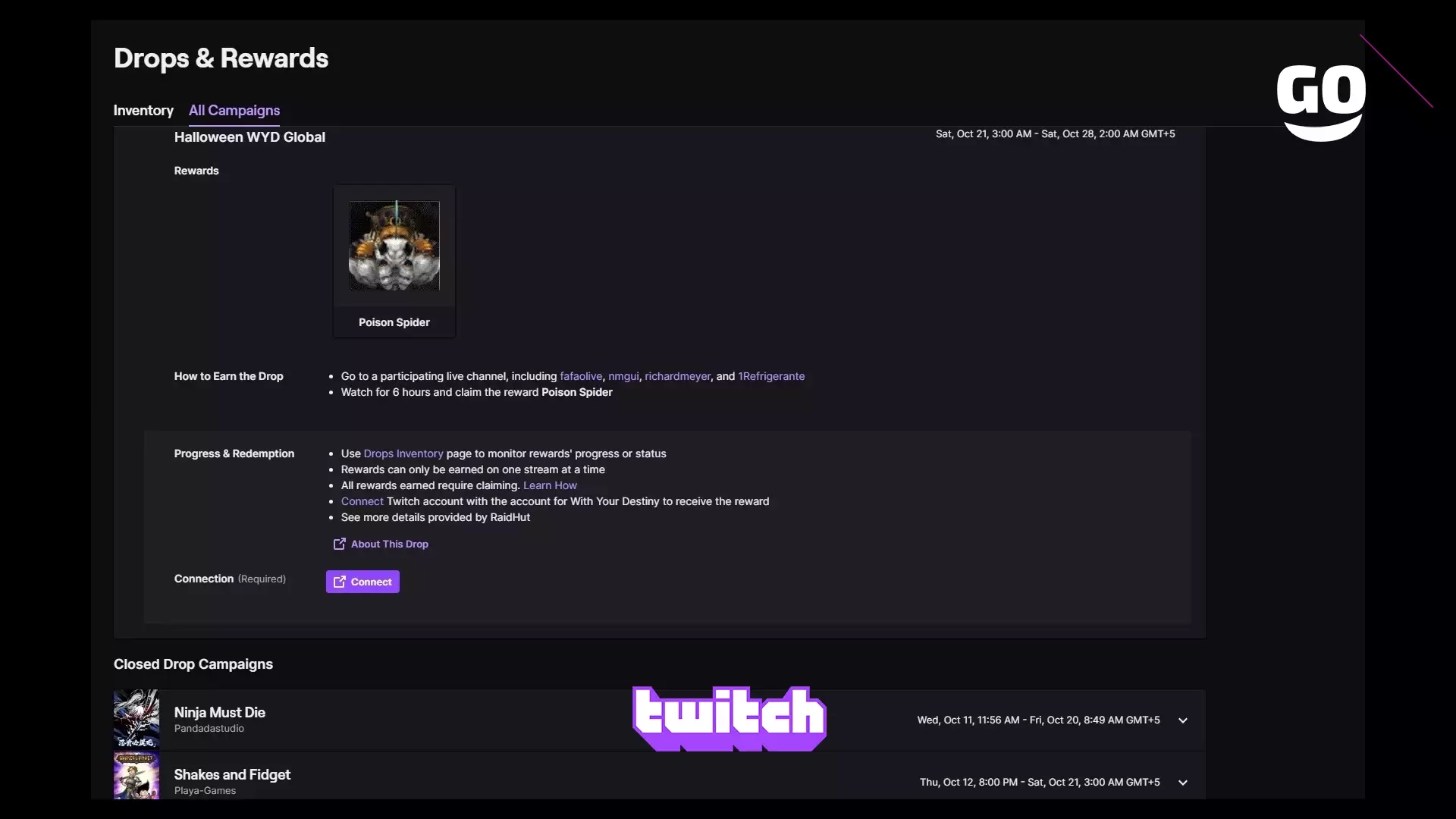 Twitch Drops раздает Halloween WYD Global для With Your Destiny