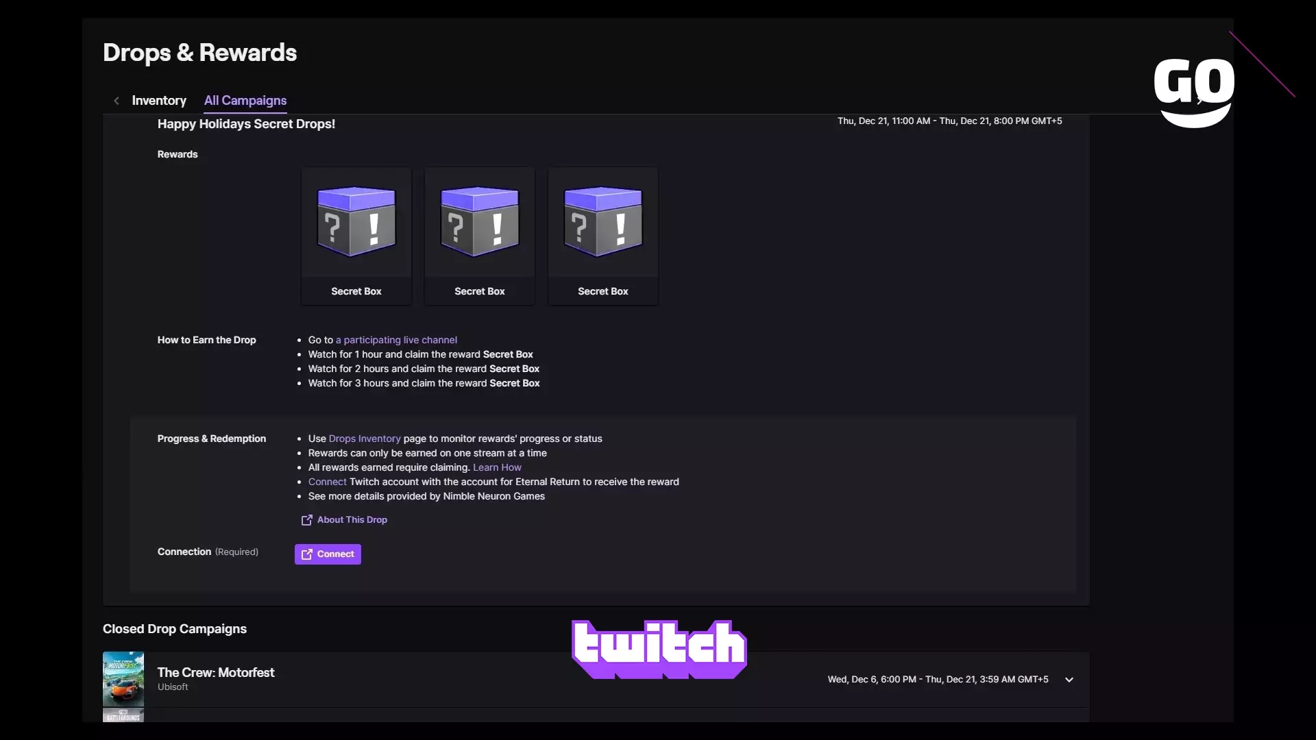 Twitch Drops раздает Happy Holidays Secret Drops! для Eternal Return