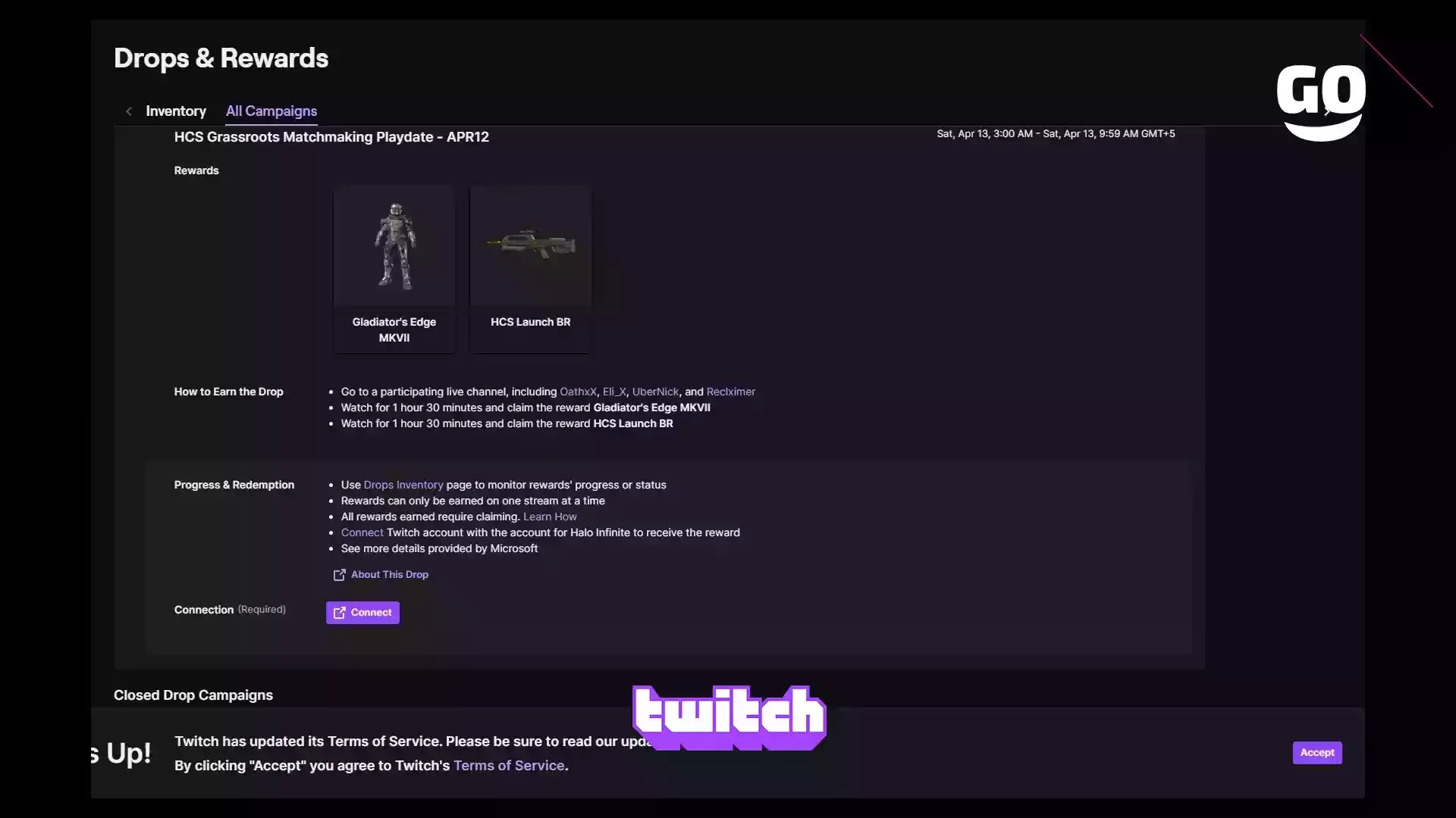 Игровые Подарки на Twitch для Halo Infinite — 13 Апреля
