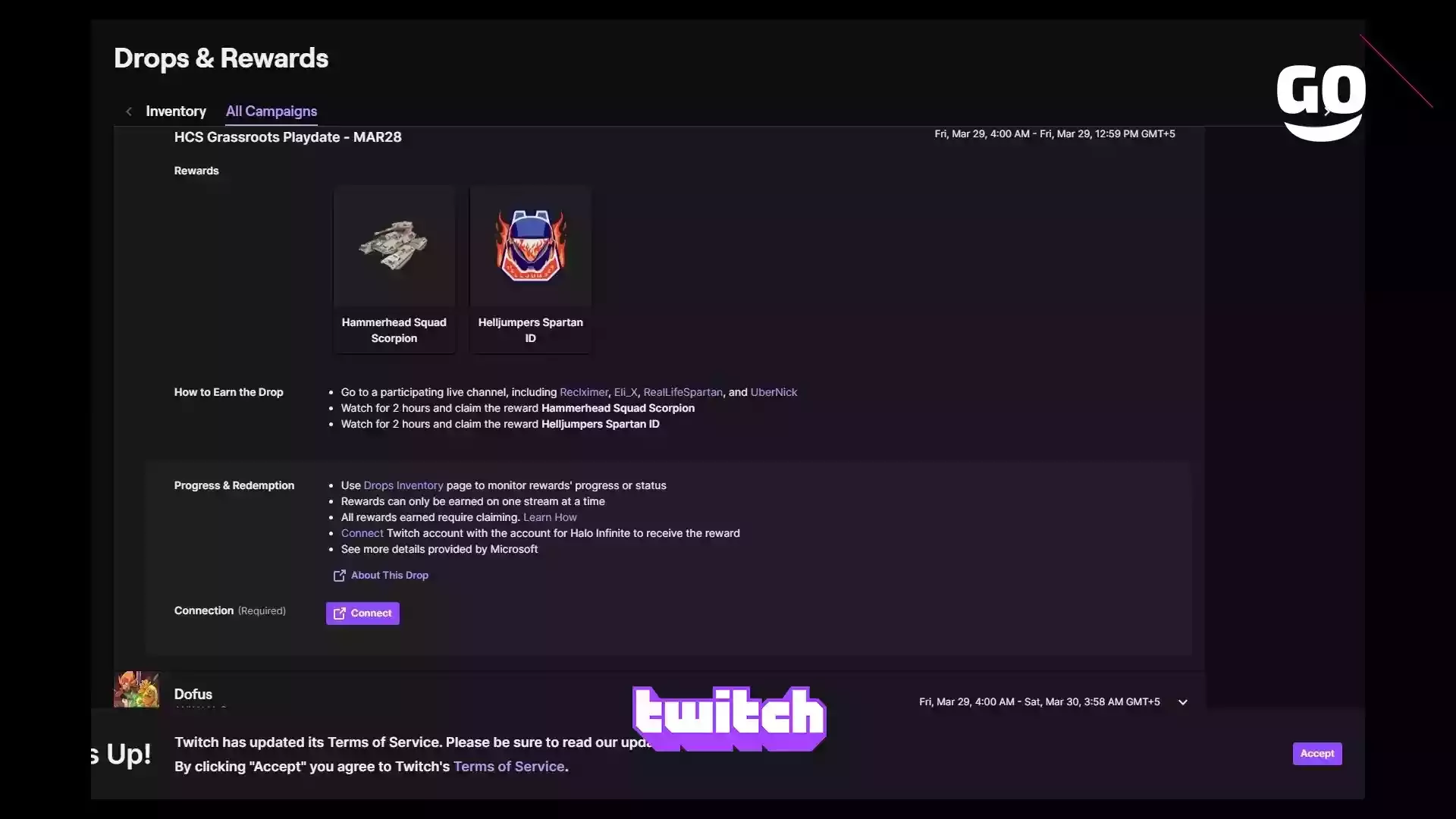 Twitch Drops раздает подарки за просмотры Halo Infinite