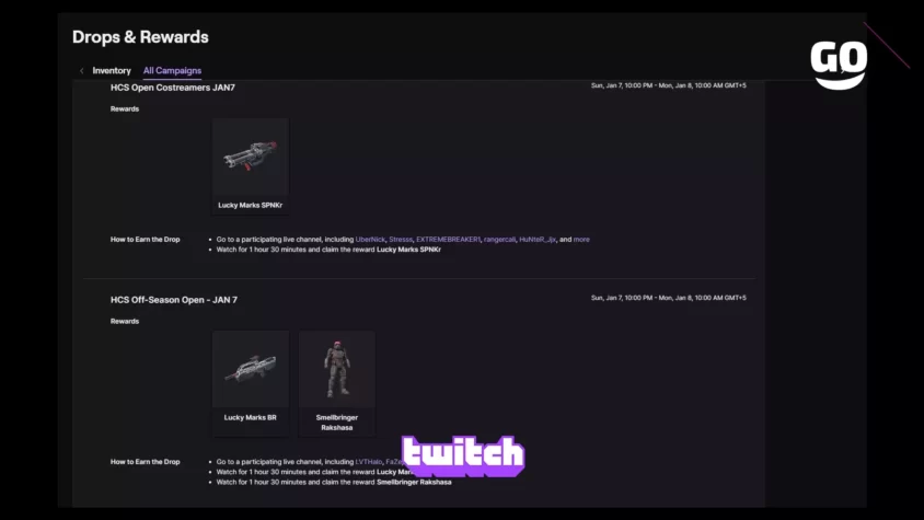 HCS Open Costreamers JAN7
